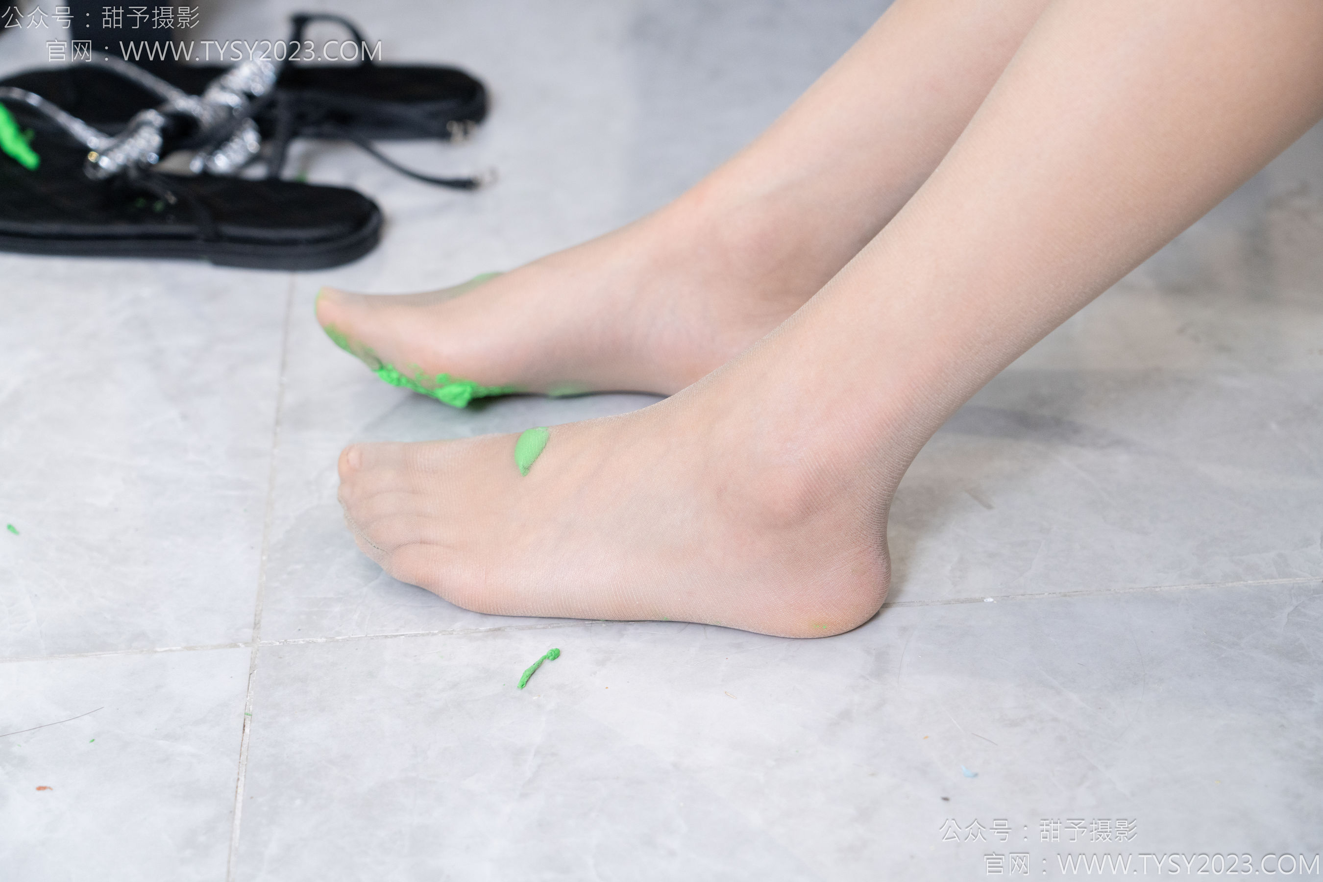 甜予摄影 No.175 澜澜 - 高跟鞋、薄灰丝、薄黑丝、踩小人剧情/(124P)