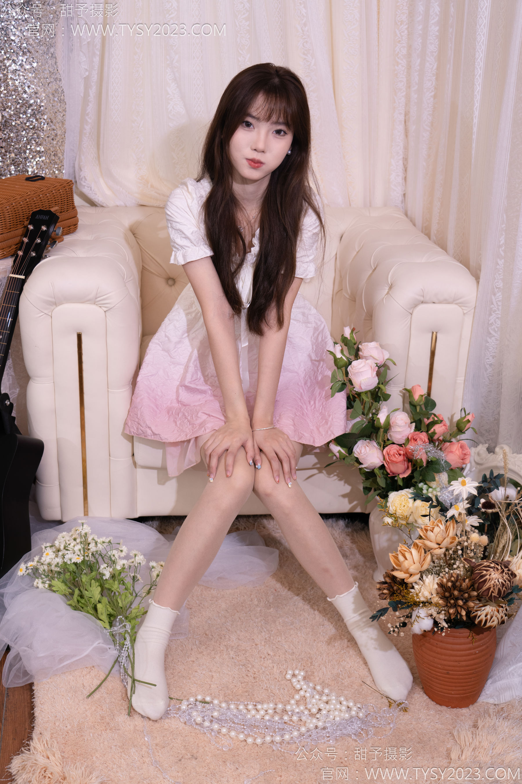 甜予摄影 No.177 璇璇 - 板鞋、白棉袜、薄肉丝/(129P)
