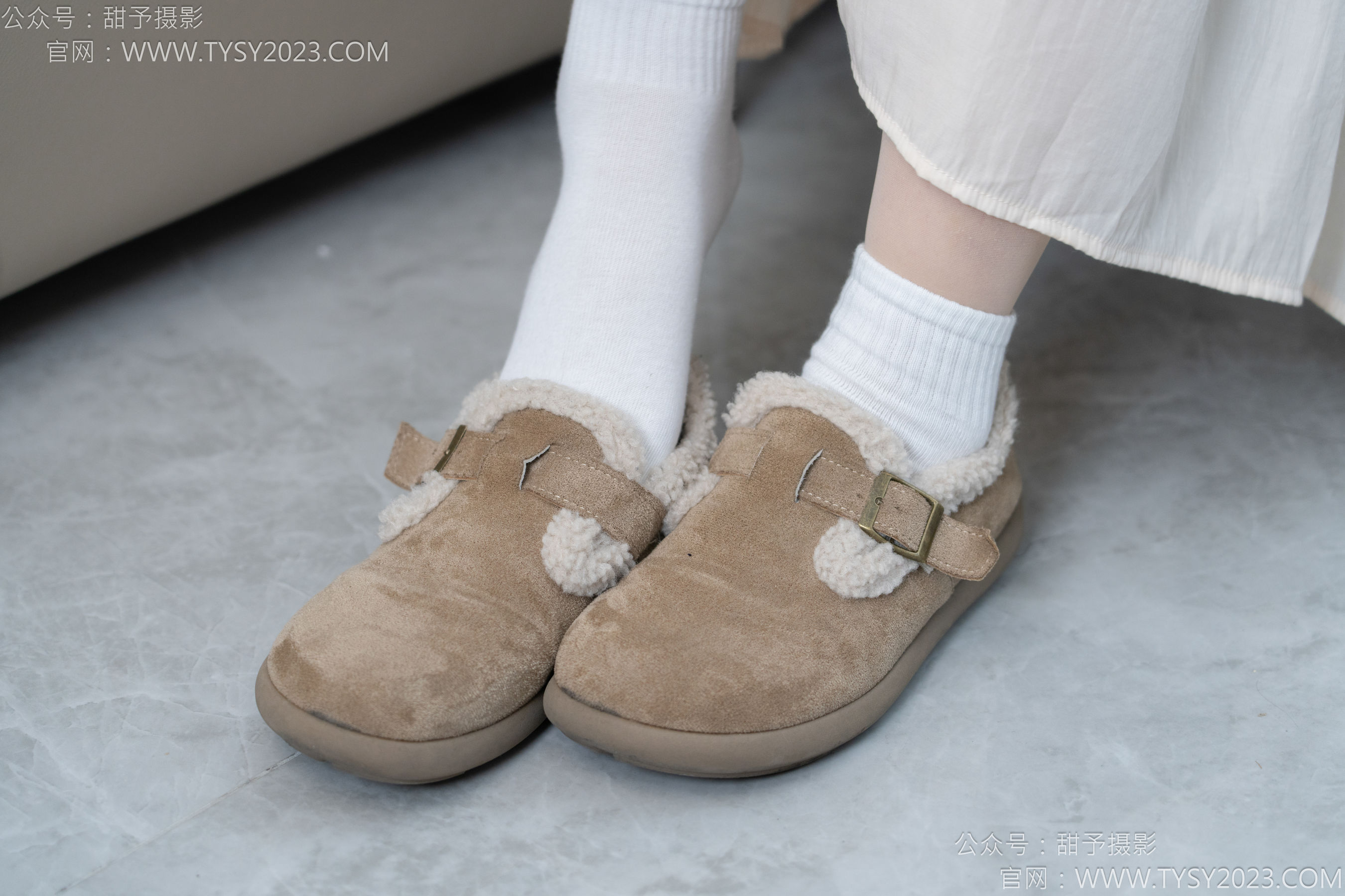 甜予摄影 No.173 小葵 - 棉鞋、白棉袜、薄肉丝/(135P)