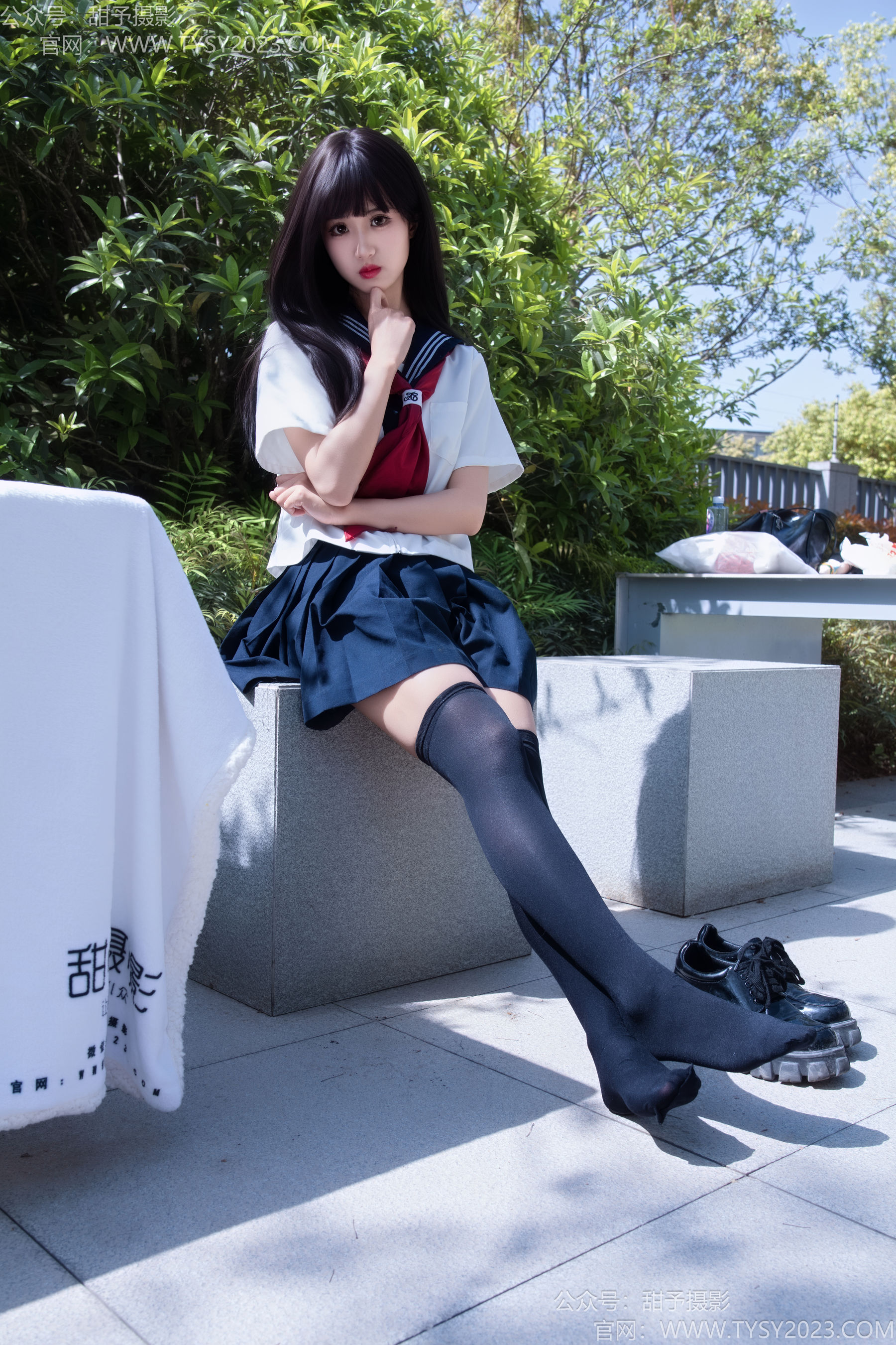 甜予摄影 No.193 小甜桃 - 皮鞋、大腿袜、裸足/(129P)