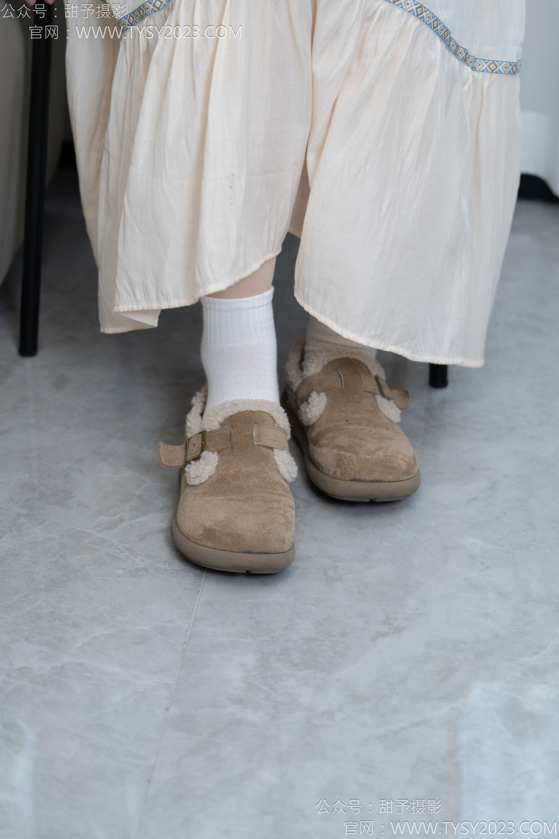 甜予摄影 No.173 小葵 - 棉鞋、白棉袜、薄肉丝/(135P)