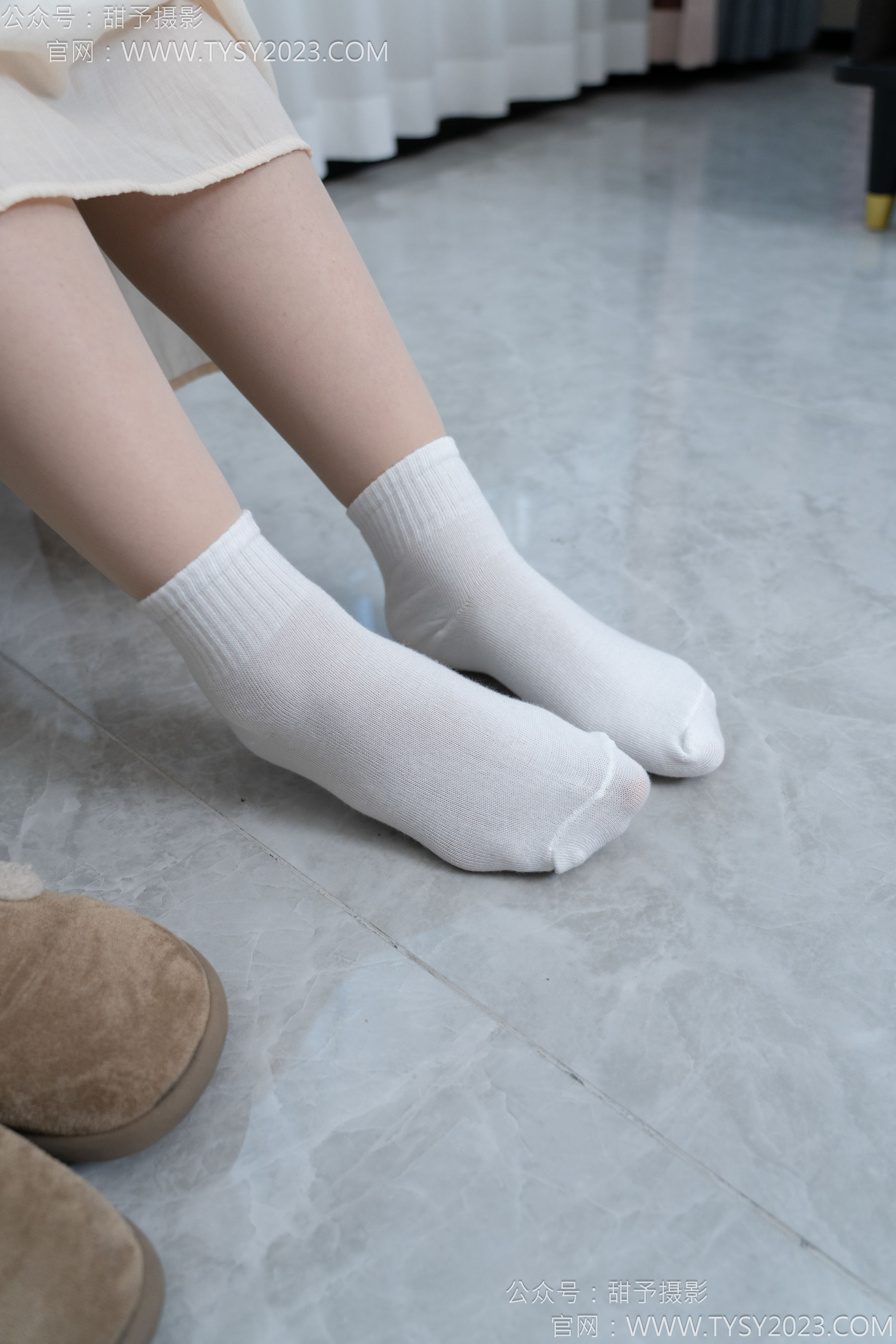 甜予摄影 No.173 小葵 - 棉鞋、白棉袜、薄肉丝/(135P)