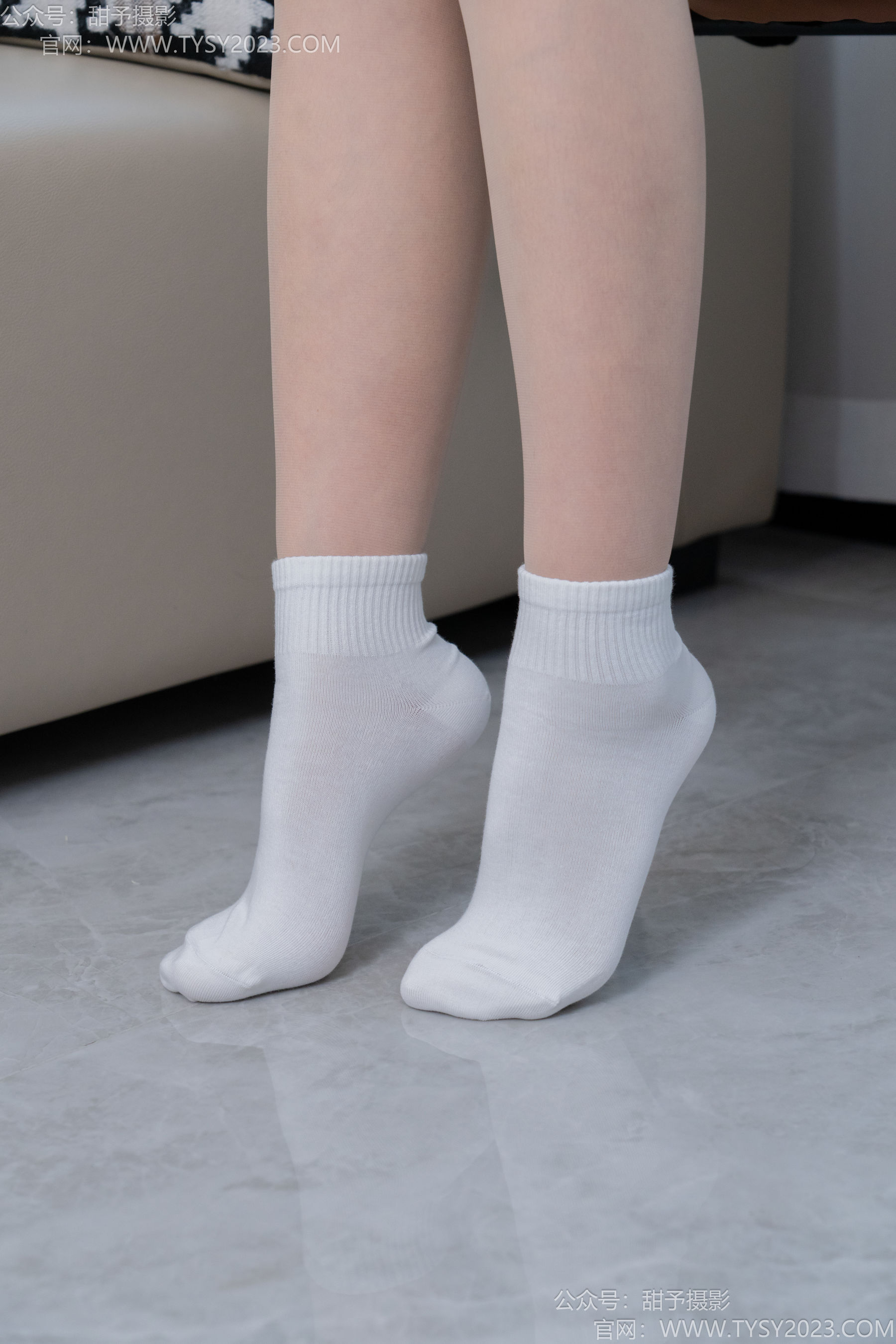 甜予摄影 No.191 贝壳 - 皮鞋、白棉袜、薄肉丝/(135P)