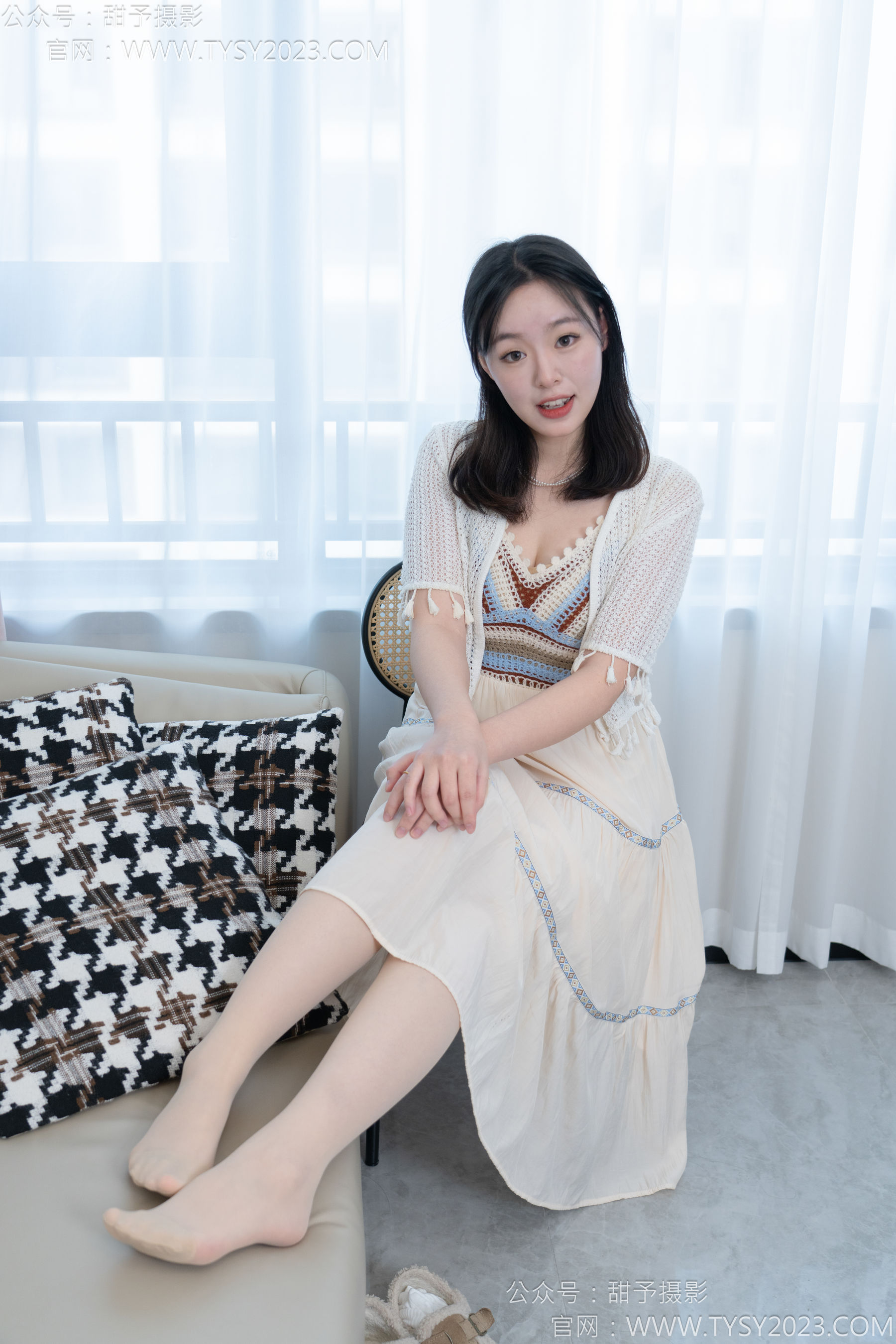 甜予摄影 No.173 小葵 - 棉鞋、白棉袜、薄肉丝/(135P)