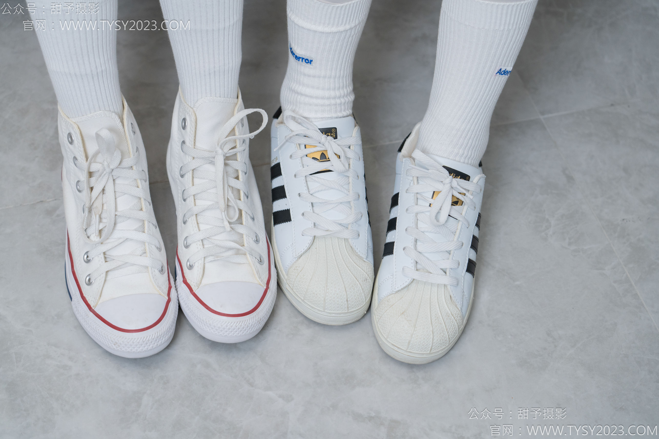 甜予摄影 No.157 澜澜&咖啡豆 - 帆布鞋、板鞋、白棉袜、薄黑丝、薄肉丝/(144P)