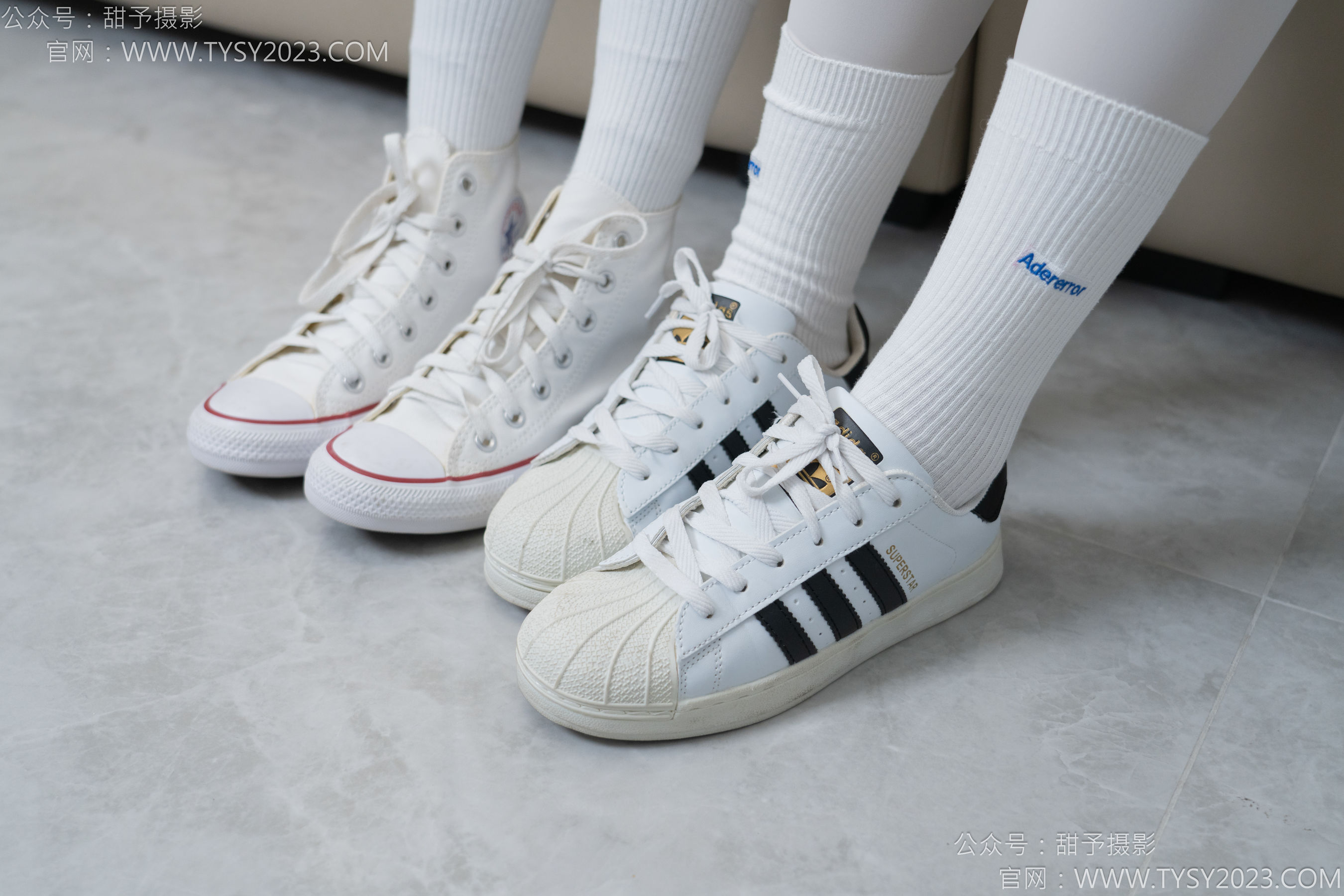 甜予摄影 No.157 澜澜&咖啡豆 - 帆布鞋、板鞋、白棉袜、薄黑丝、薄肉丝/(144P)