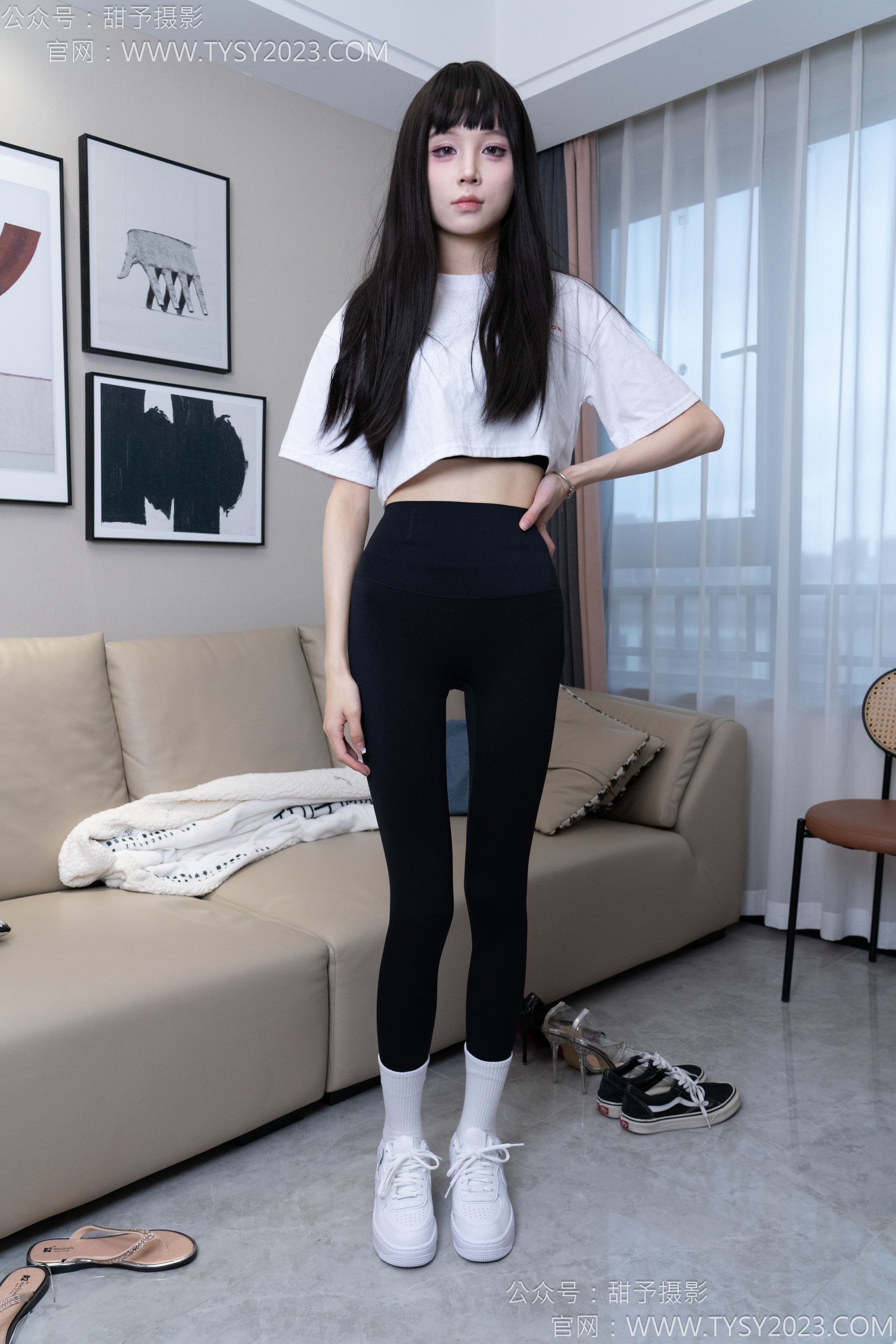 甜予摄影 No.179 珞珞 - 高跟鞋、板鞋、人字拖、白棉袜/(129P)