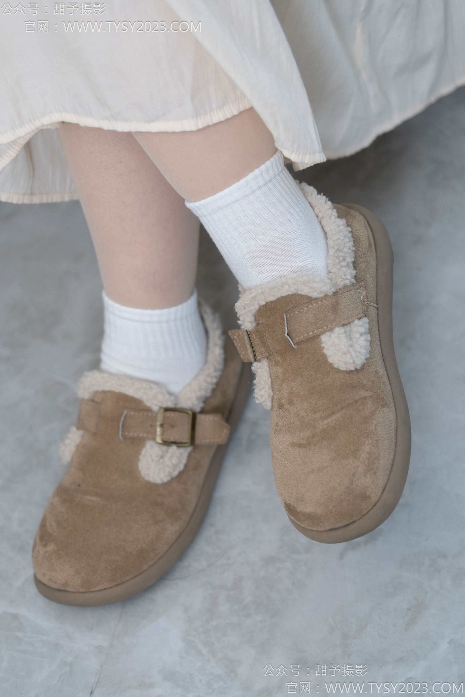 甜予摄影 No.173 小葵 - 棉鞋、白棉袜、薄肉丝/(135P)