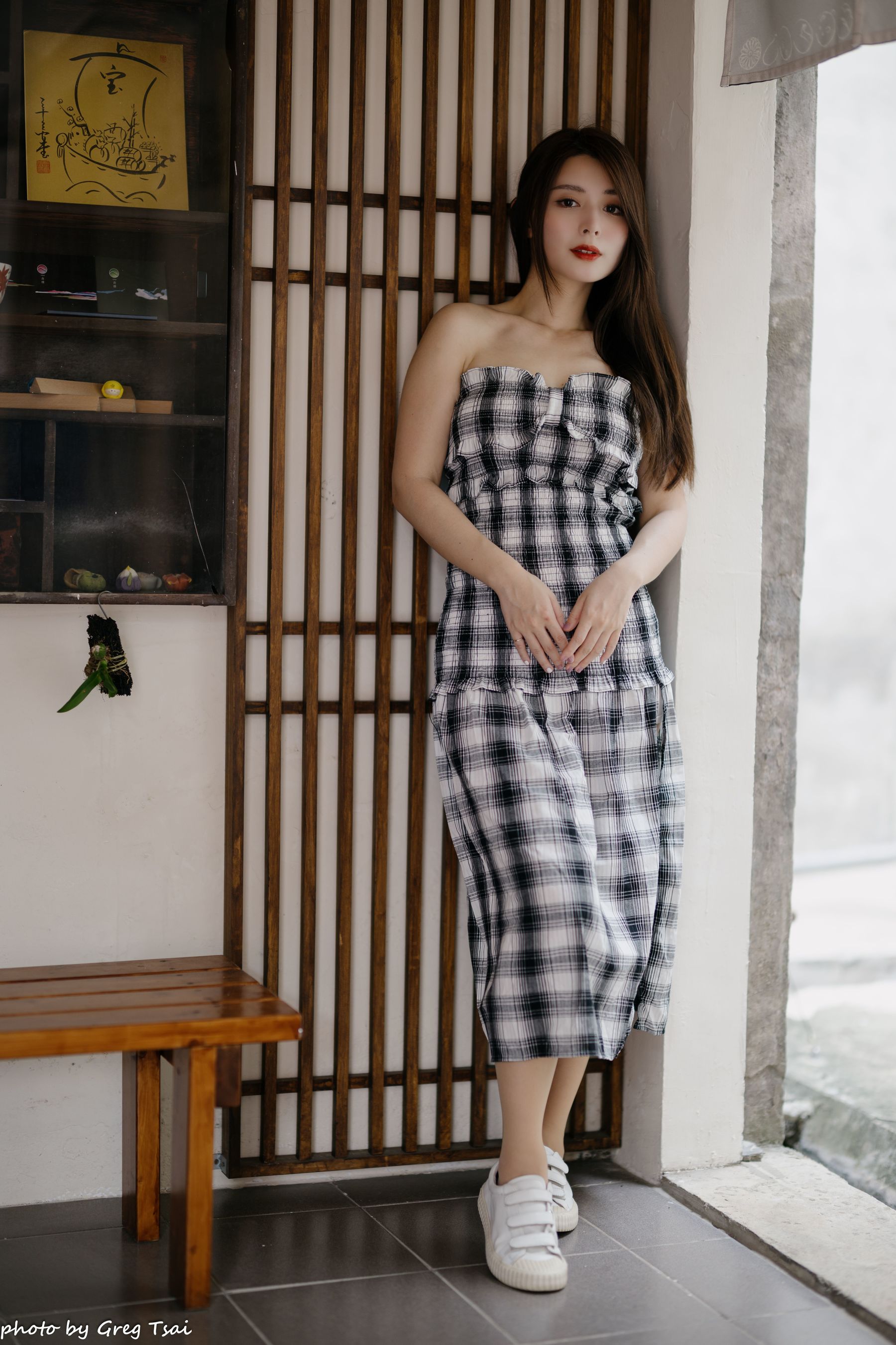 筱筱 - 桃园 格子裙/(119P)