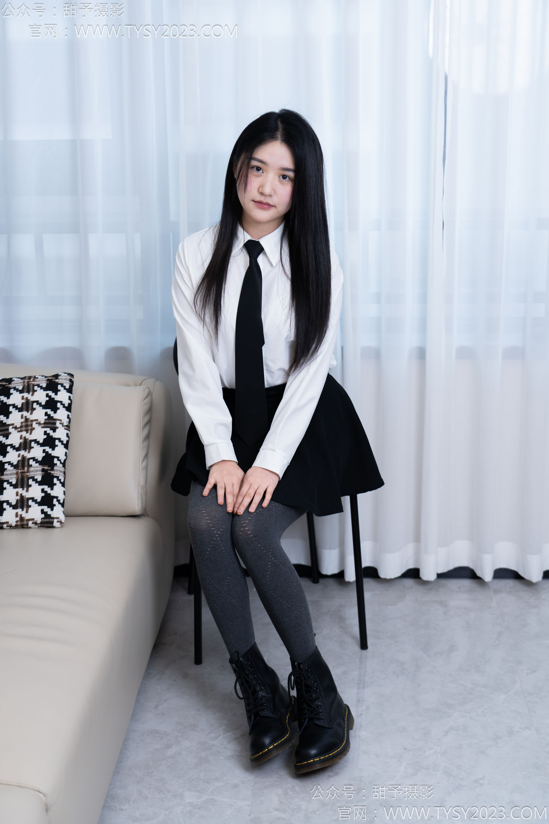 甜予摄影 No.168 澜澜 - 短靴、小腿袜、肉丝/(165P)