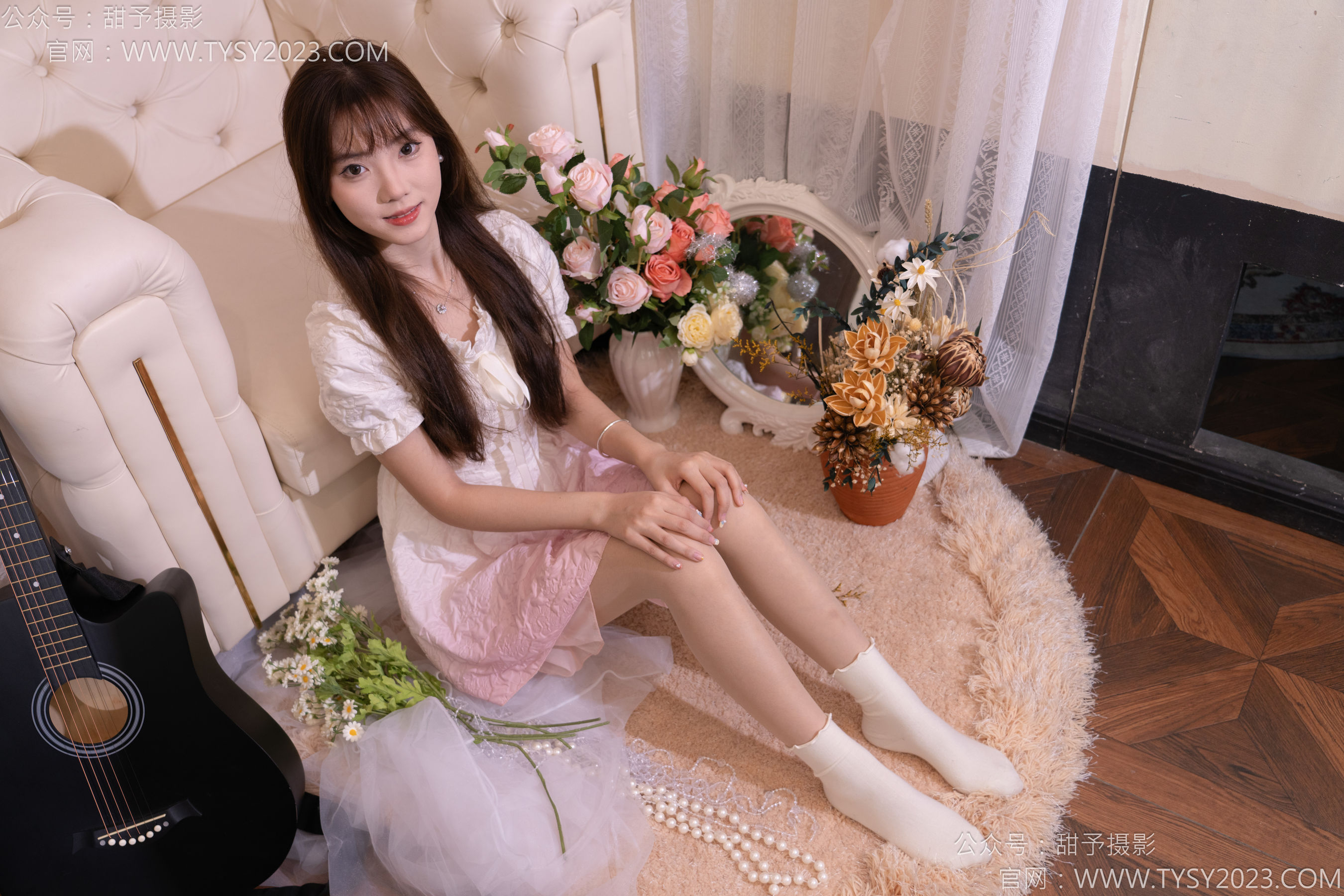 甜予摄影 No.177 璇璇 - 板鞋、白棉袜、薄肉丝/(129P)