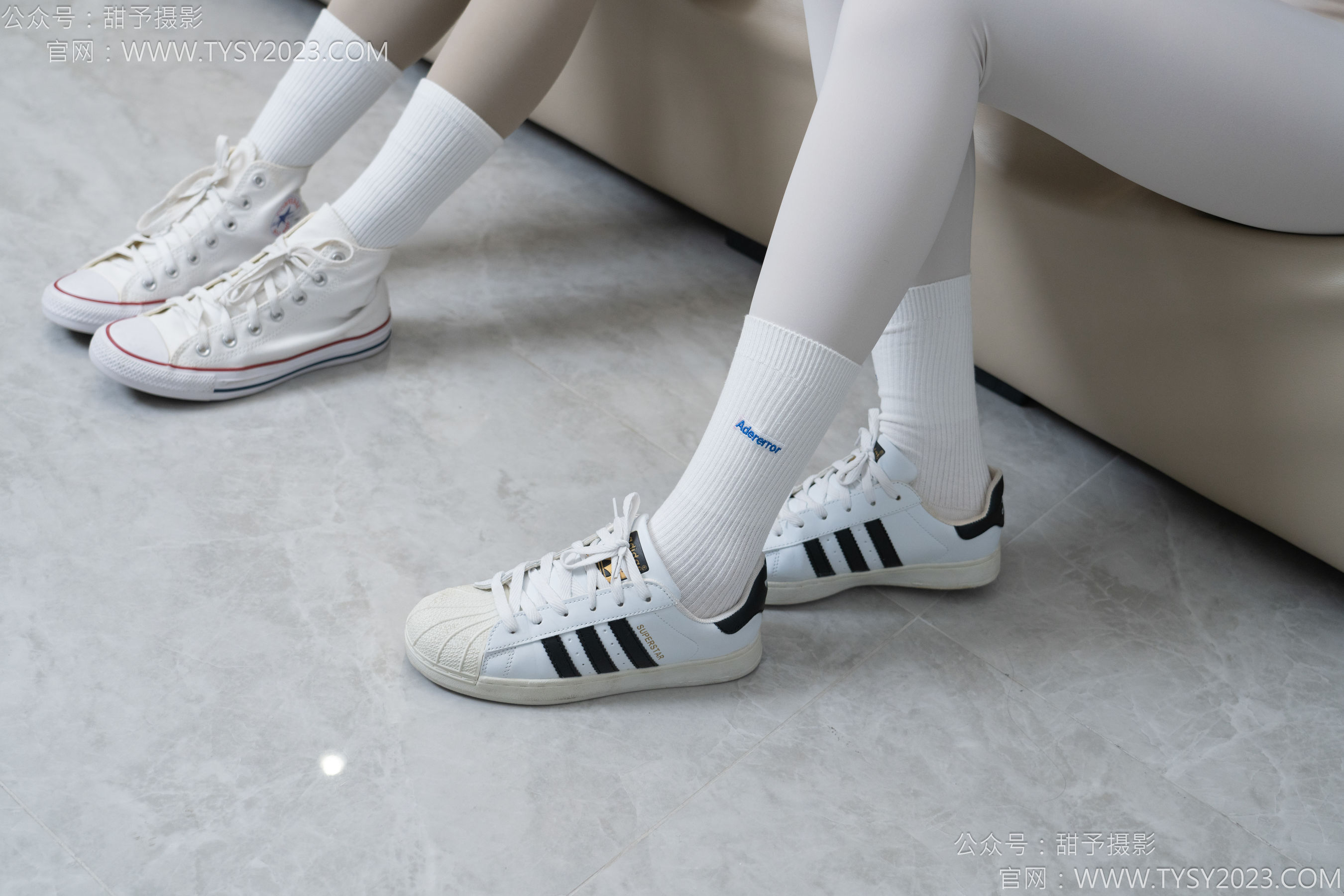 甜予摄影 No.157 澜澜&咖啡豆 - 帆布鞋、板鞋、白棉袜、薄黑丝、薄肉丝/(144P)