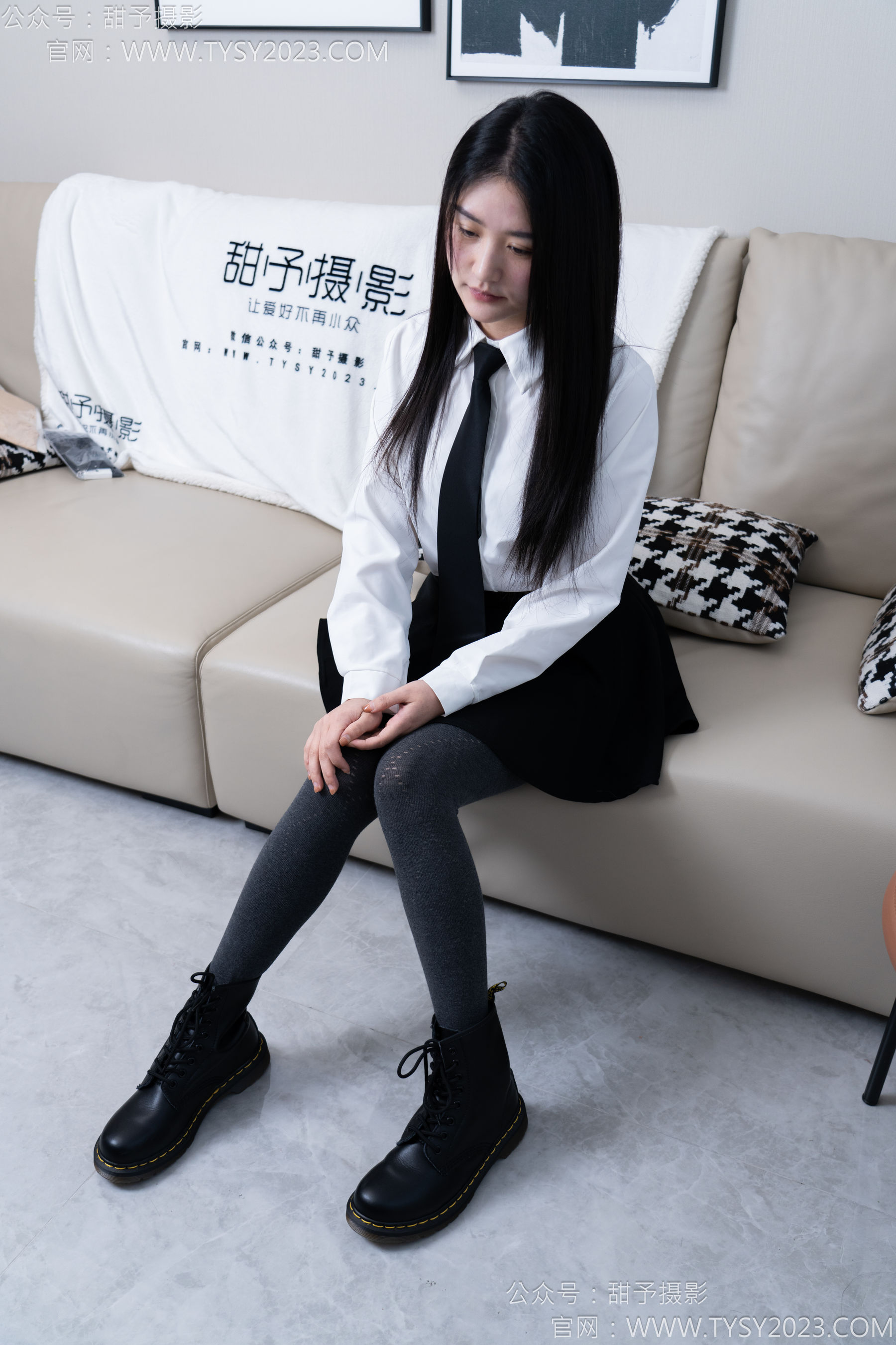 甜予摄影 No.168 澜澜 - 短靴、小腿袜、肉丝/(165P)