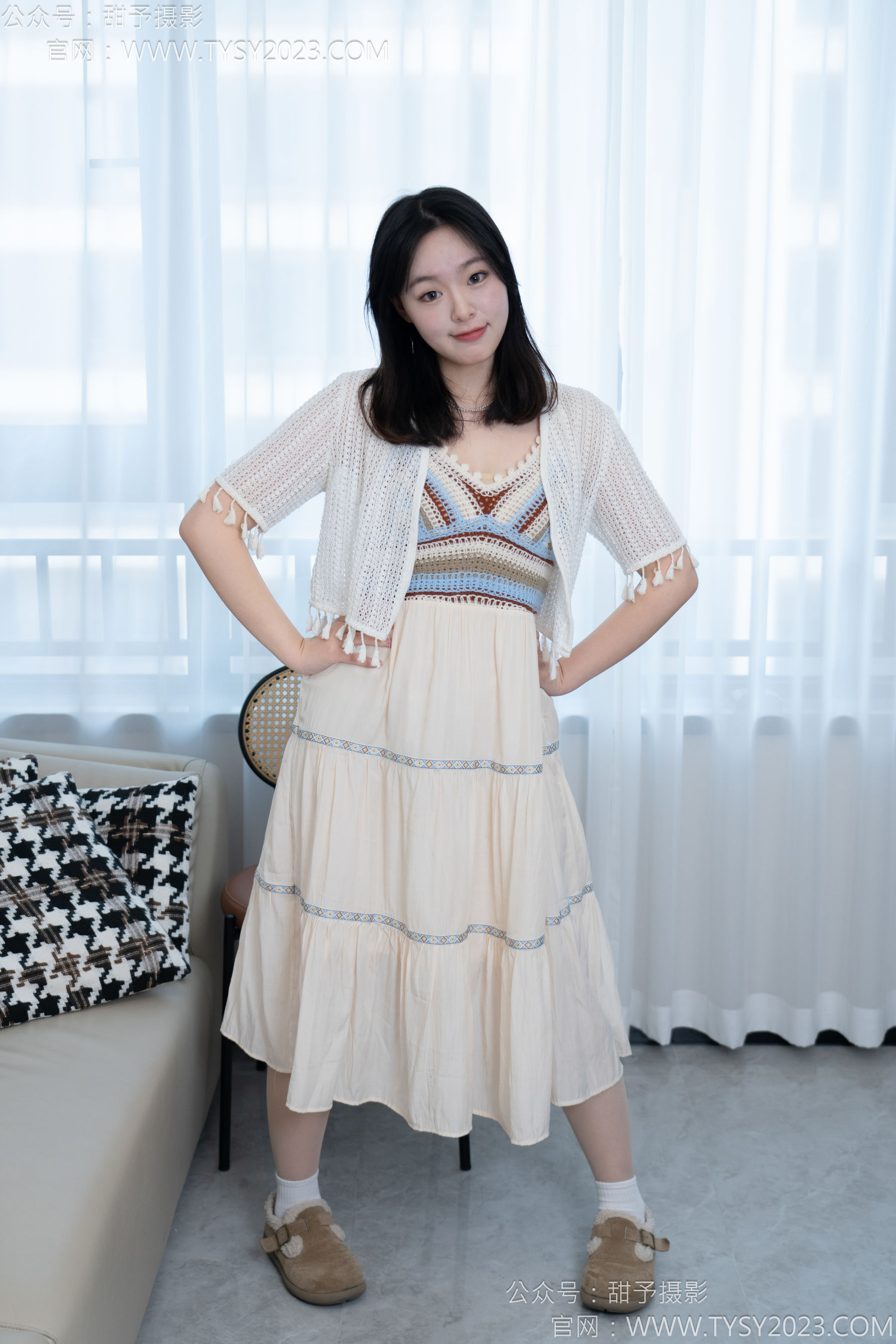 甜予摄影 No.173 小葵 - 棉鞋、白棉袜、薄肉丝/(135P)