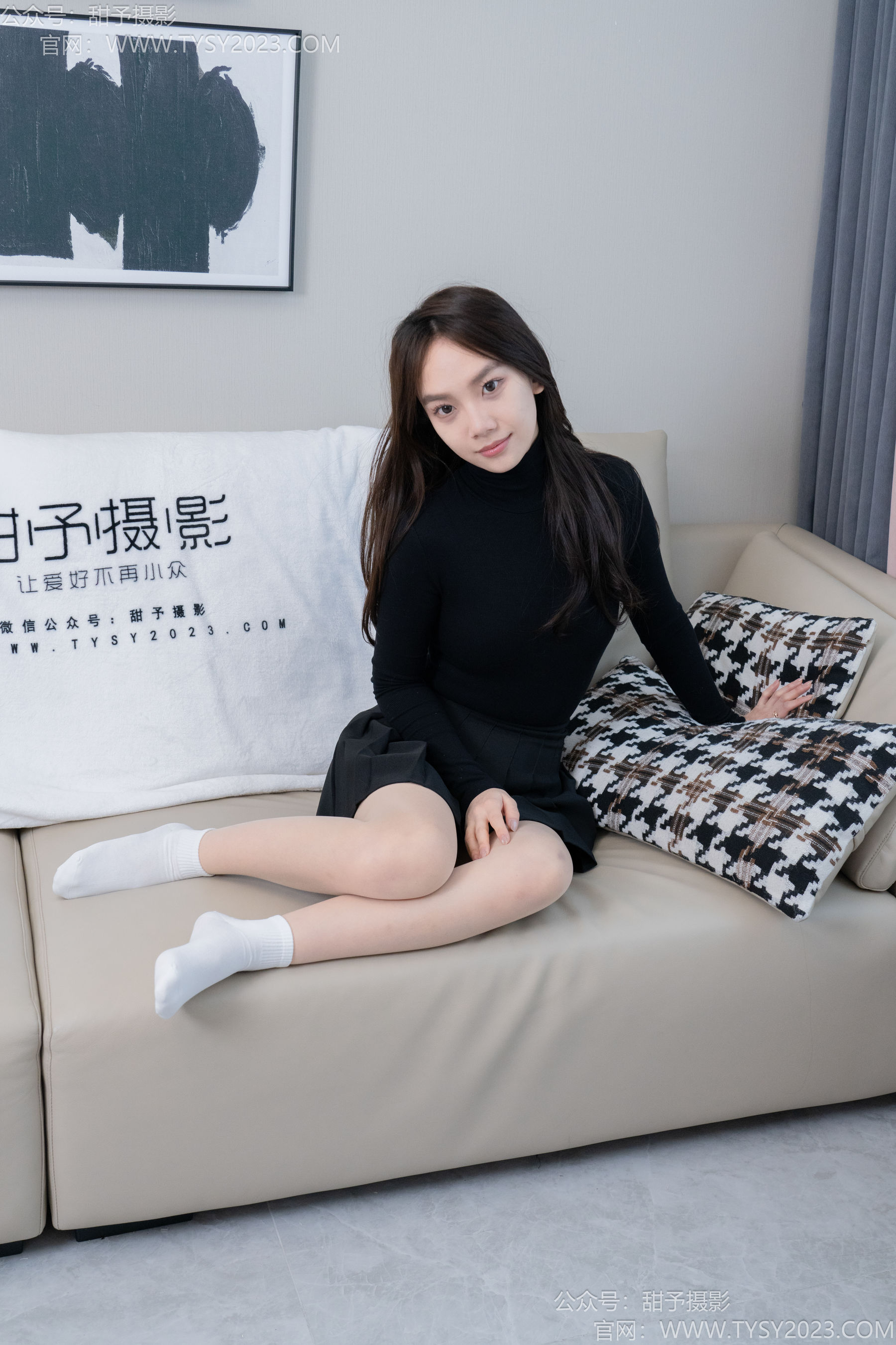 甜予摄影 No.191 贝壳 - 皮鞋、白棉袜、薄肉丝/(135P)