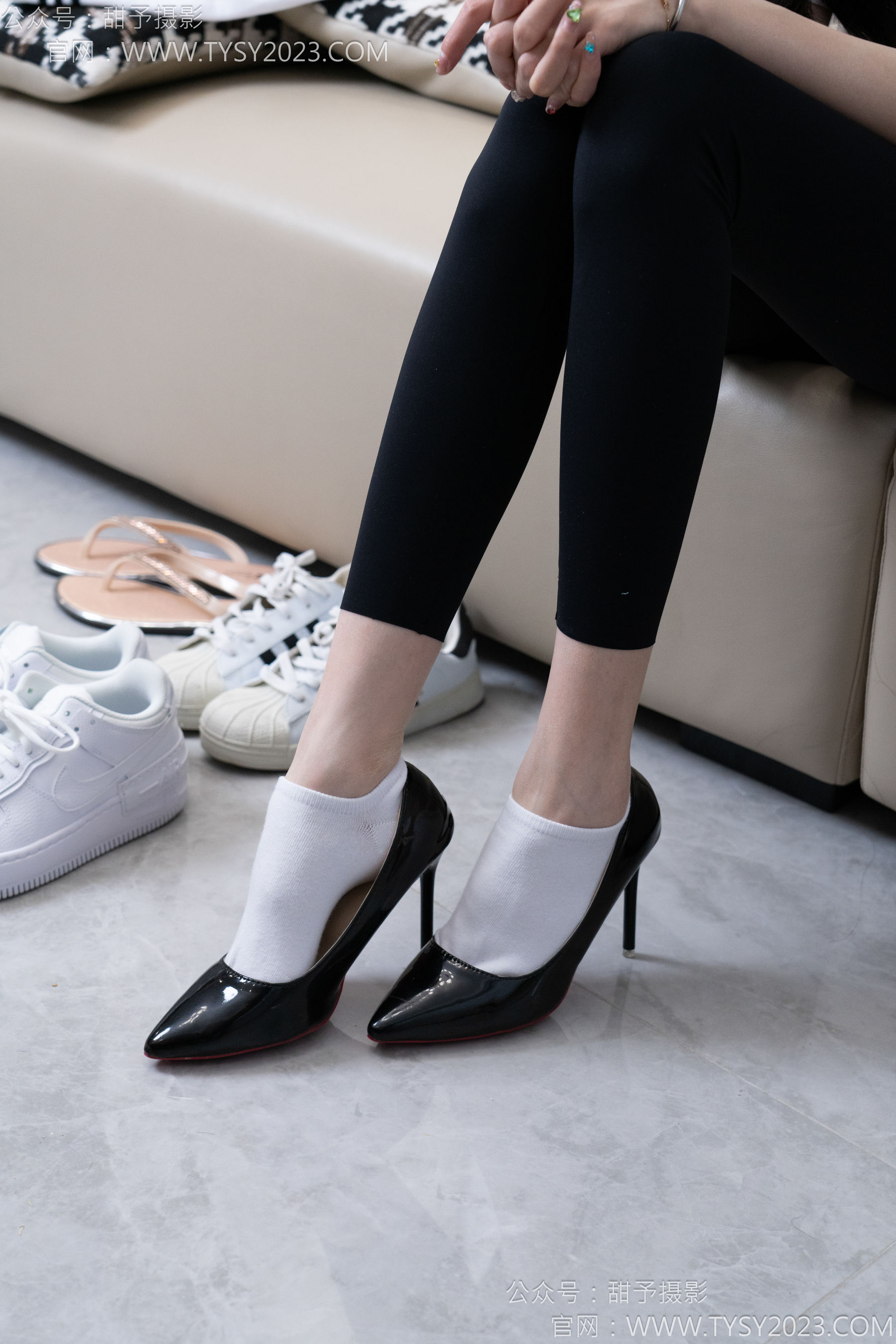 甜予摄影 No.179 珞珞 - 高跟鞋、板鞋、人字拖、白棉袜/(129P)