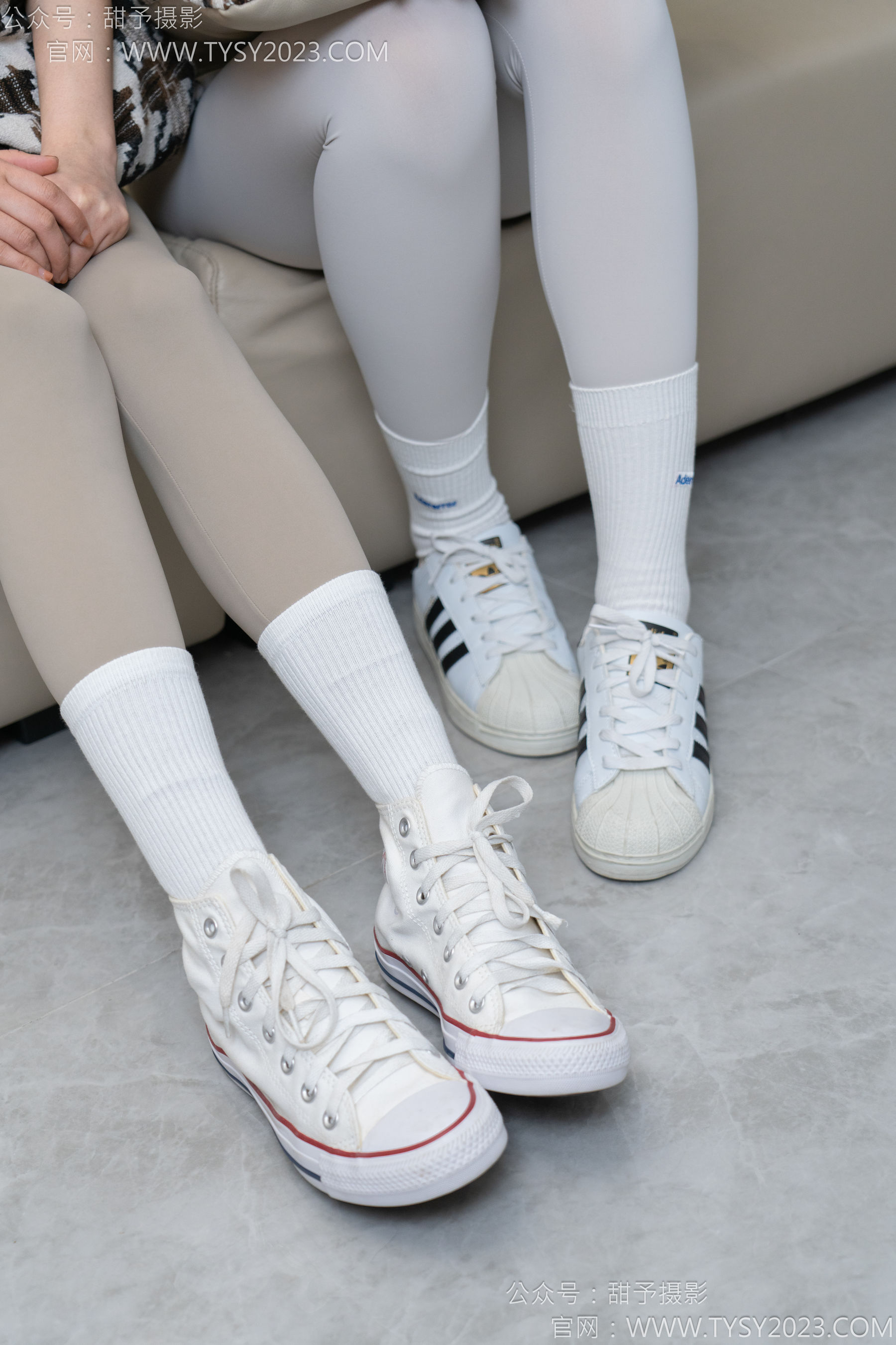 甜予摄影 No.157 澜澜&咖啡豆 - 帆布鞋、板鞋、白棉袜、薄黑丝、薄肉丝/(144P)