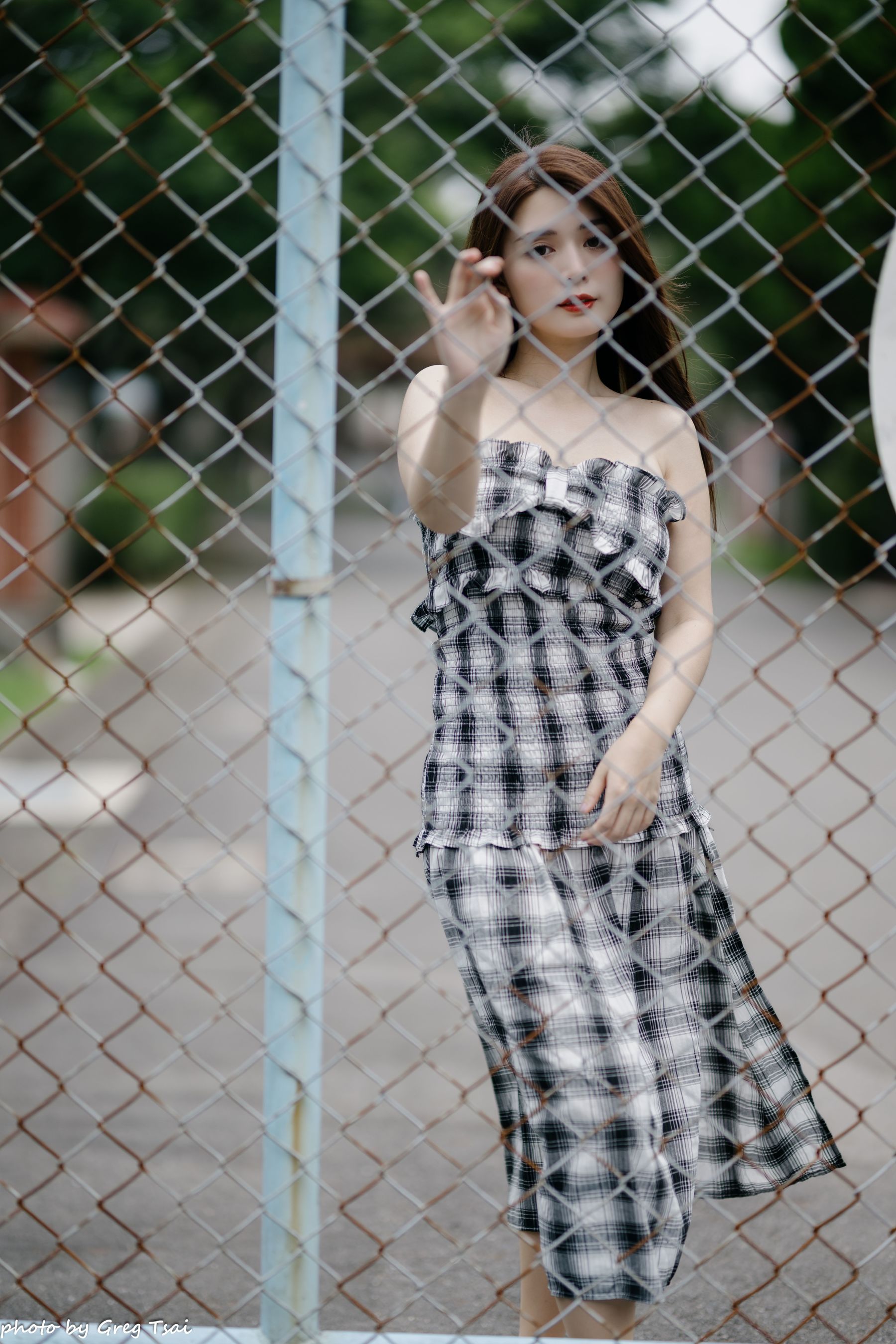 筱筱 - 桃园 格子裙/(119P)