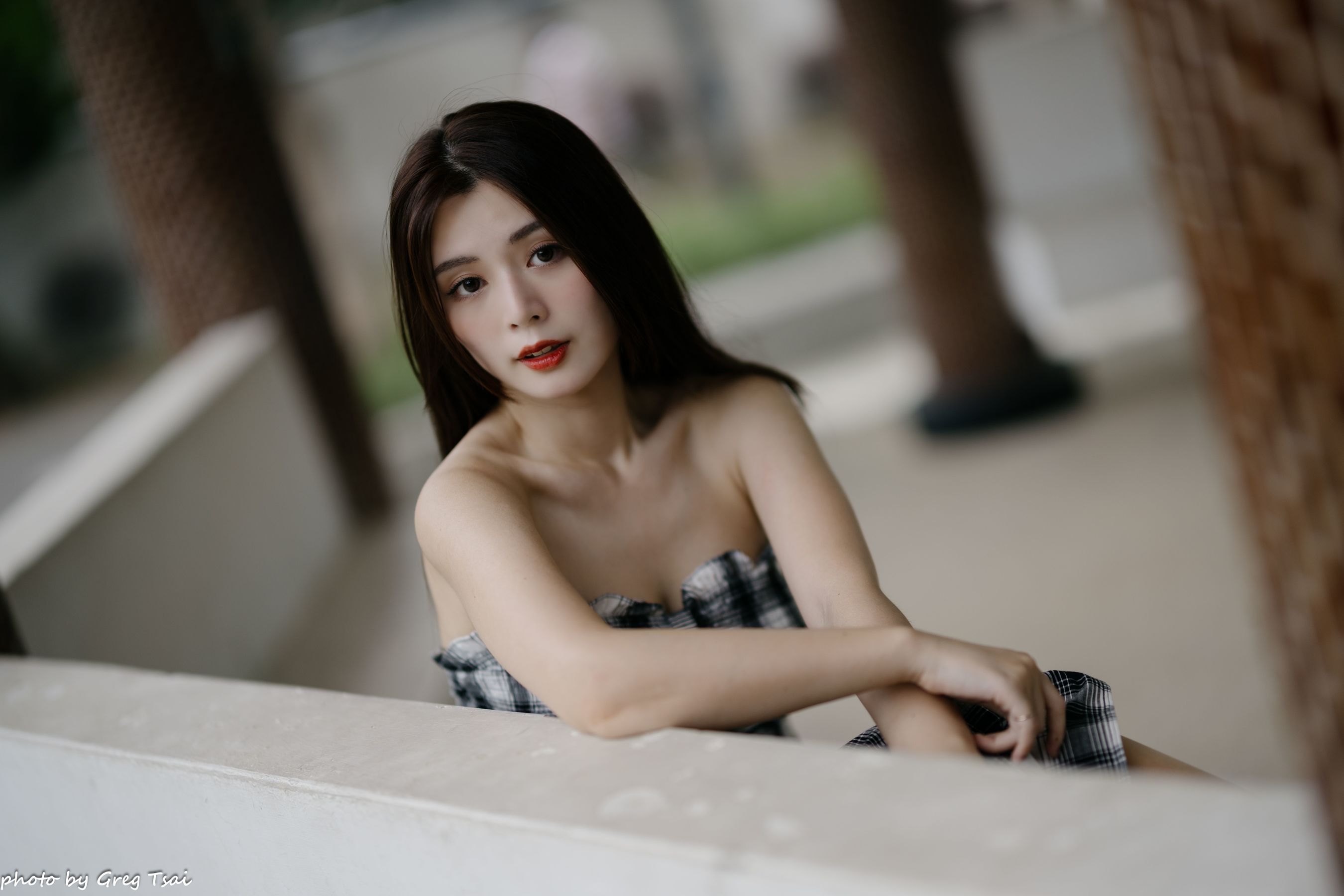 筱筱 - 桃园 格子裙/(119P)