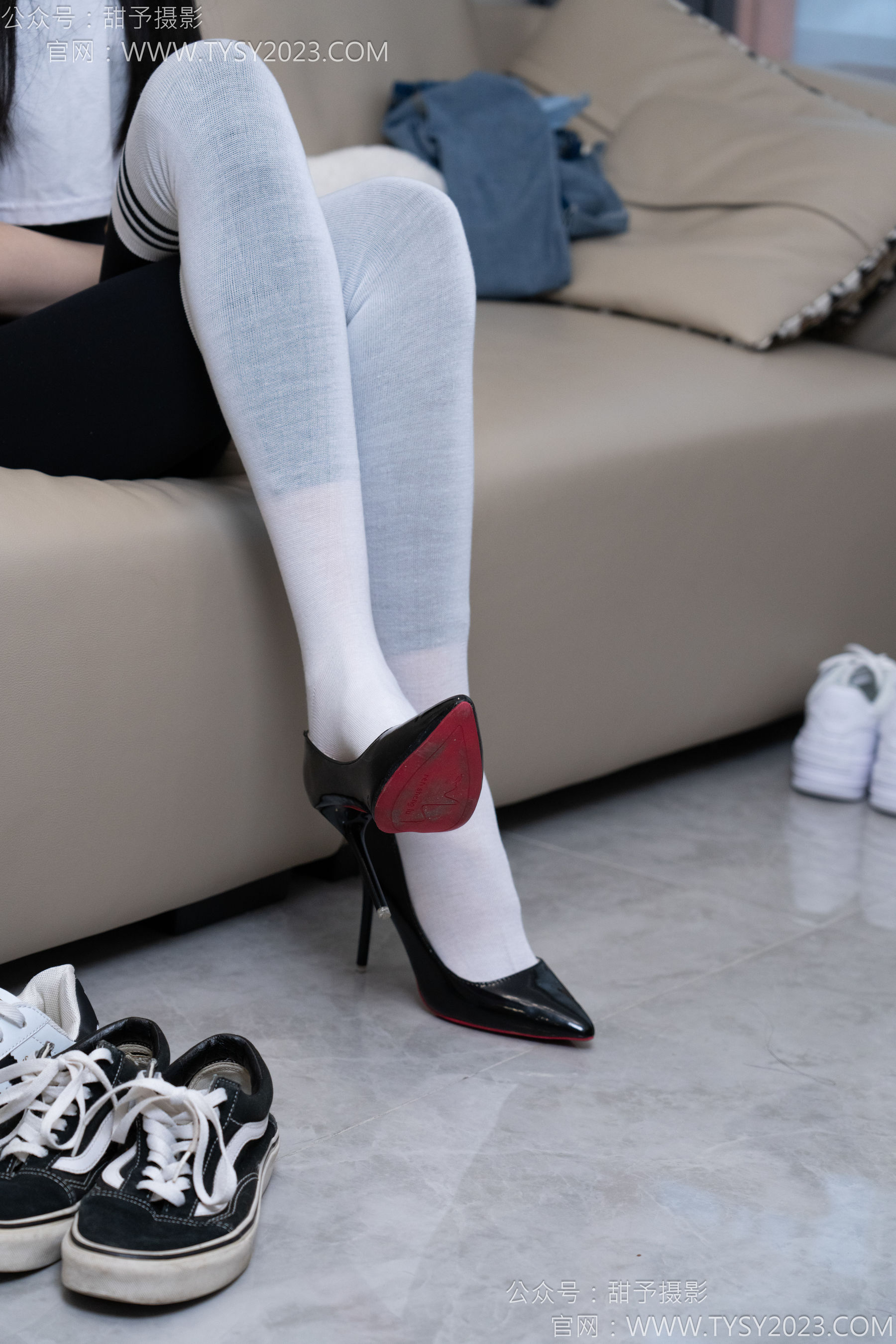 甜予摄影 No.179 珞珞 - 高跟鞋、板鞋、人字拖、白棉袜/(129P)