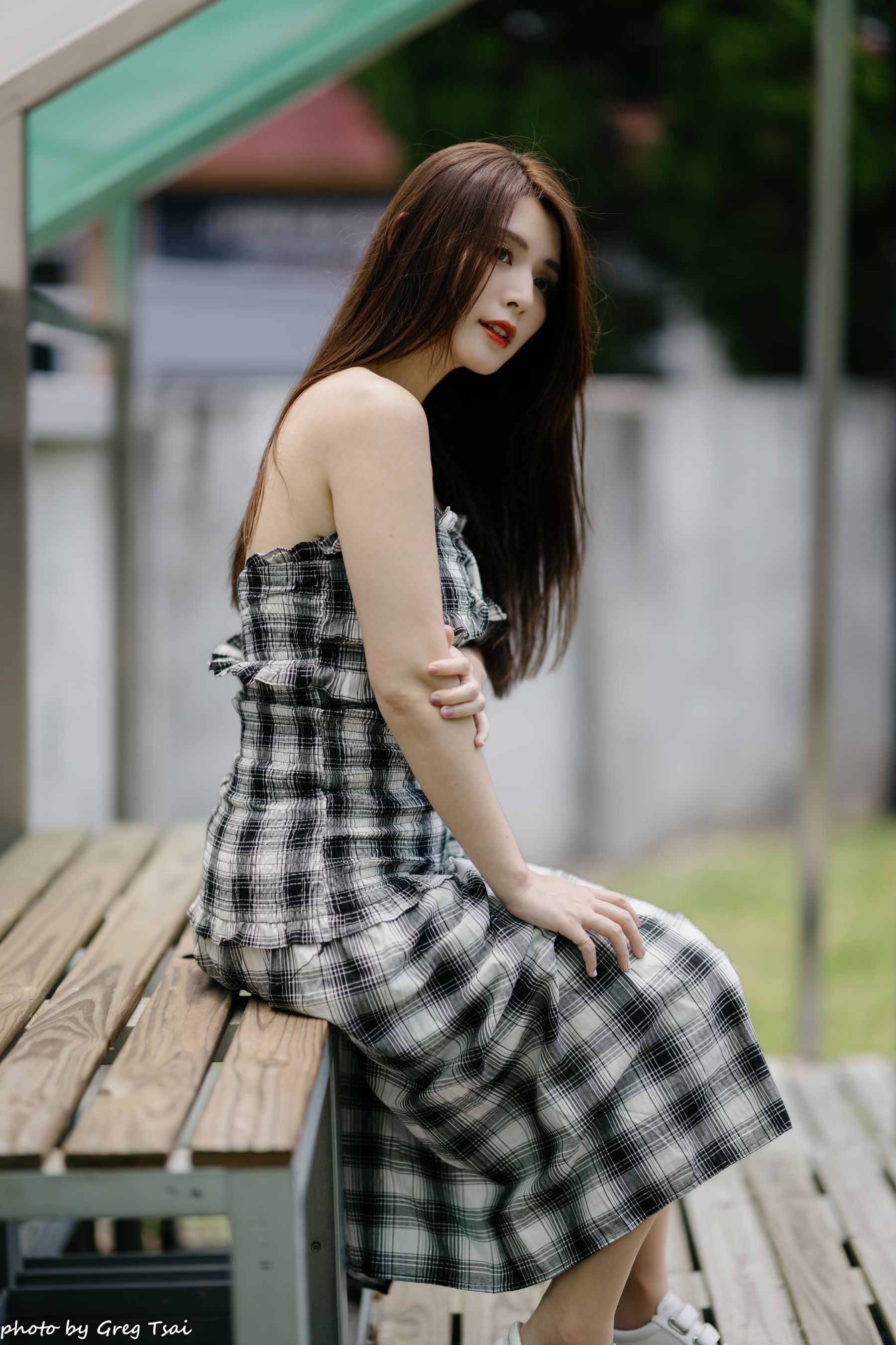 筱筱 - 桃园 格子裙/(119P)