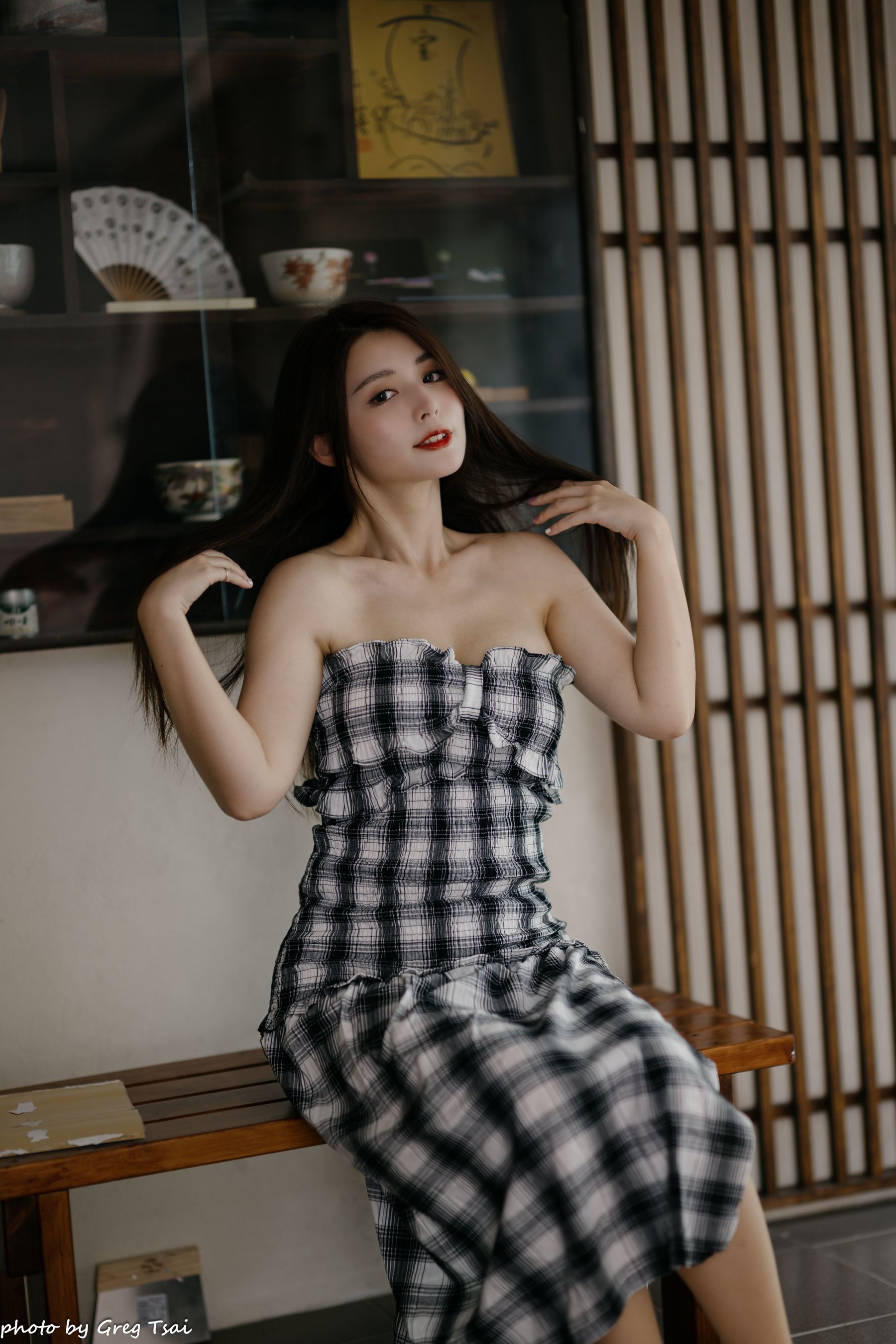 筱筱 - 桃园 格子裙/(119P)