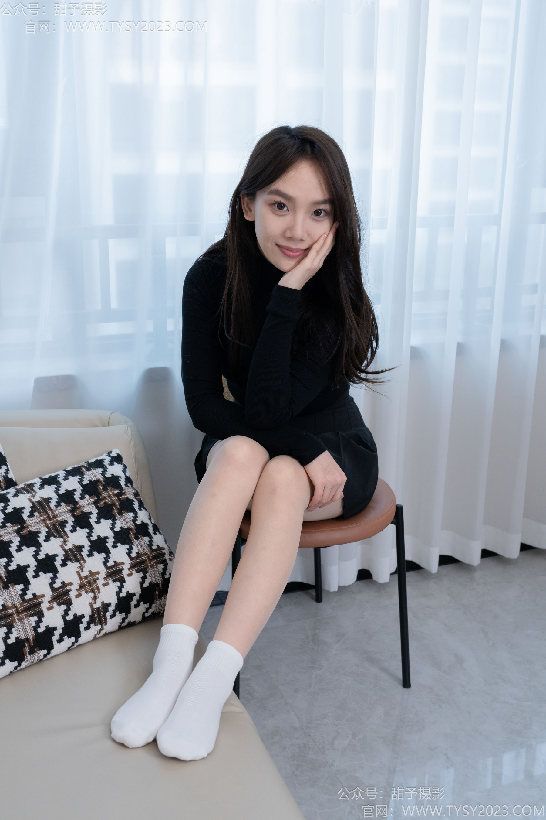 甜予摄影 No.191 贝壳 - 皮鞋、白棉袜、薄肉丝/(135P)