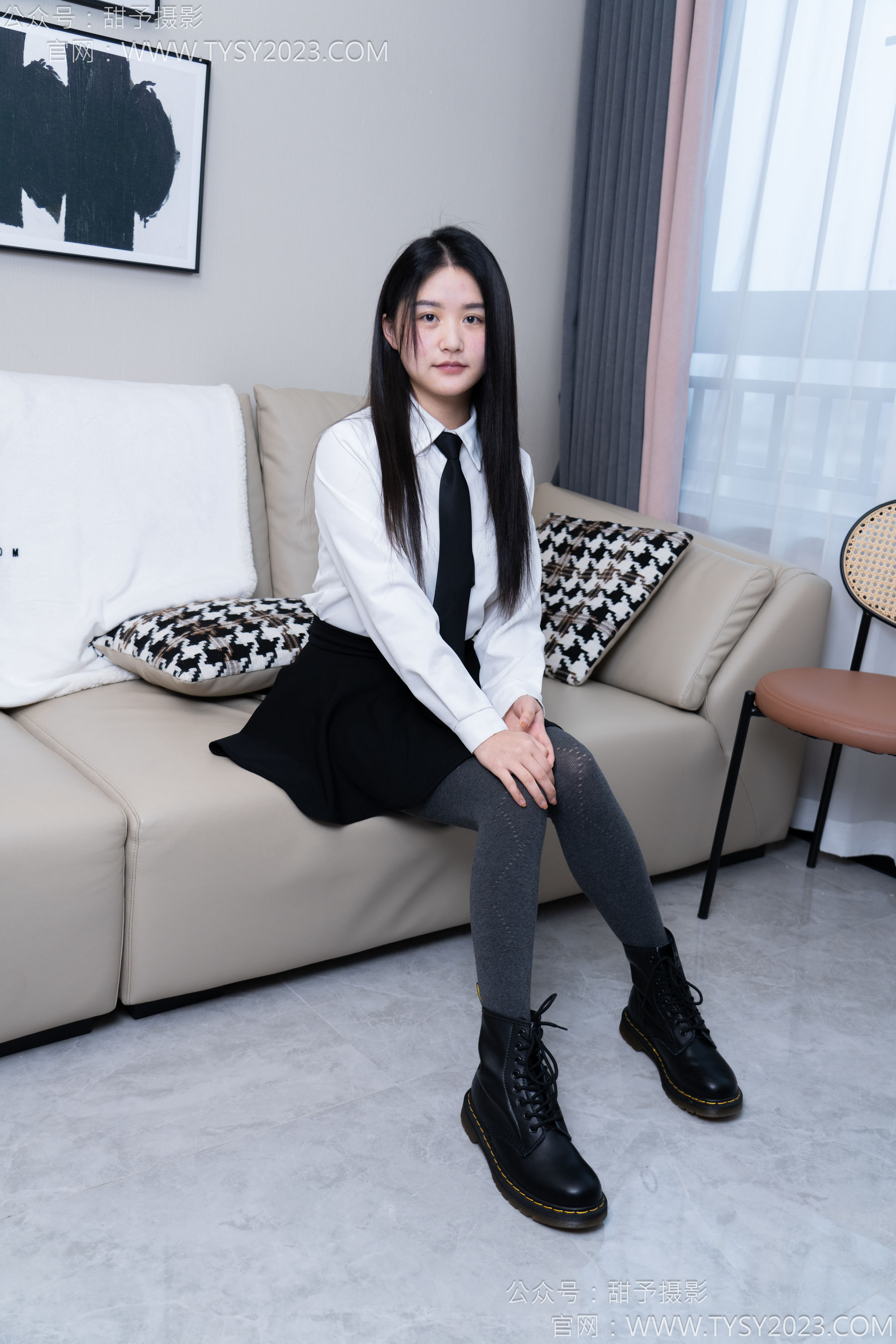 甜予摄影 No.168 澜澜 - 短靴、小腿袜、肉丝/(165P)
