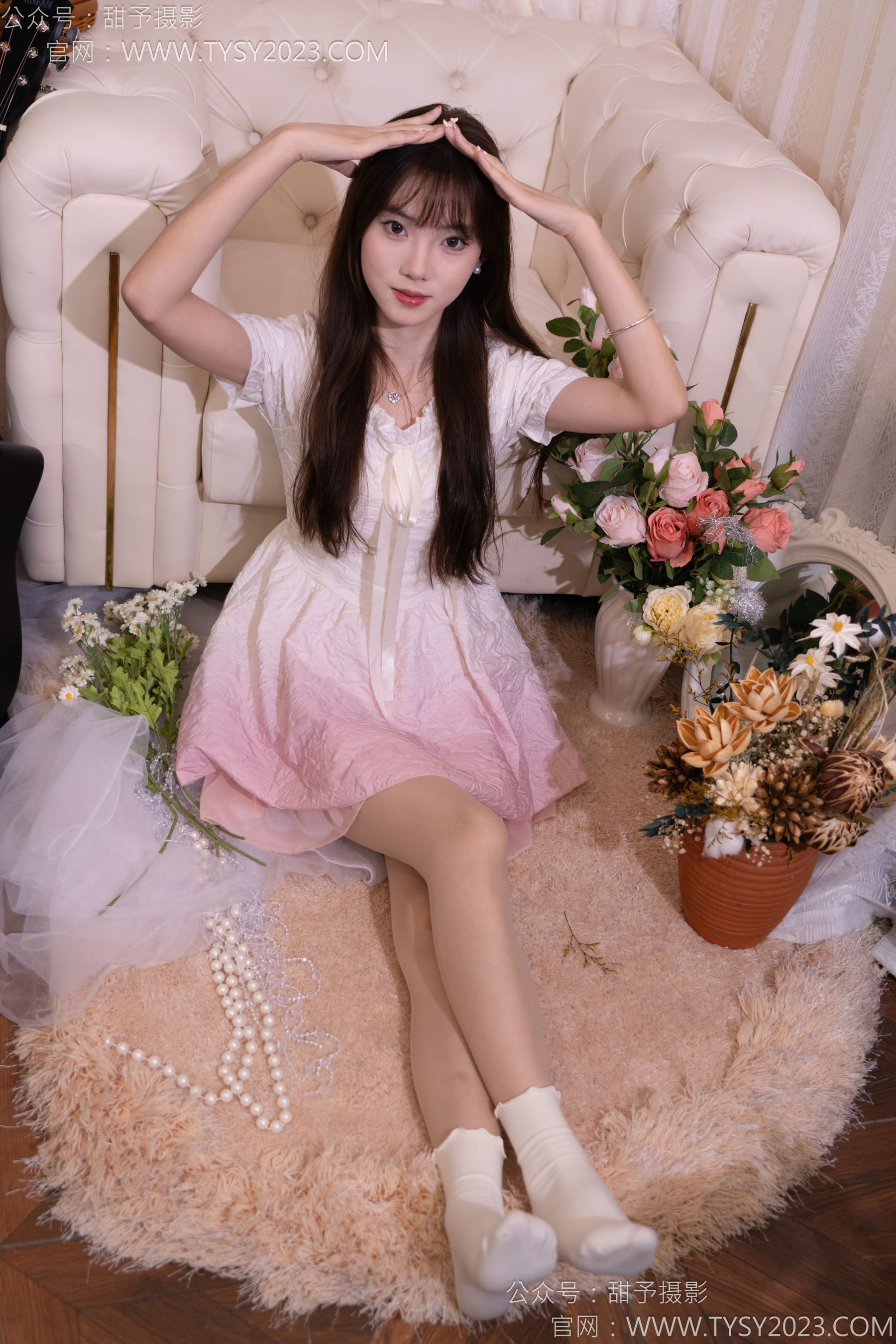 甜予摄影 No.177 璇璇 - 板鞋、白棉袜、薄肉丝/(129P)