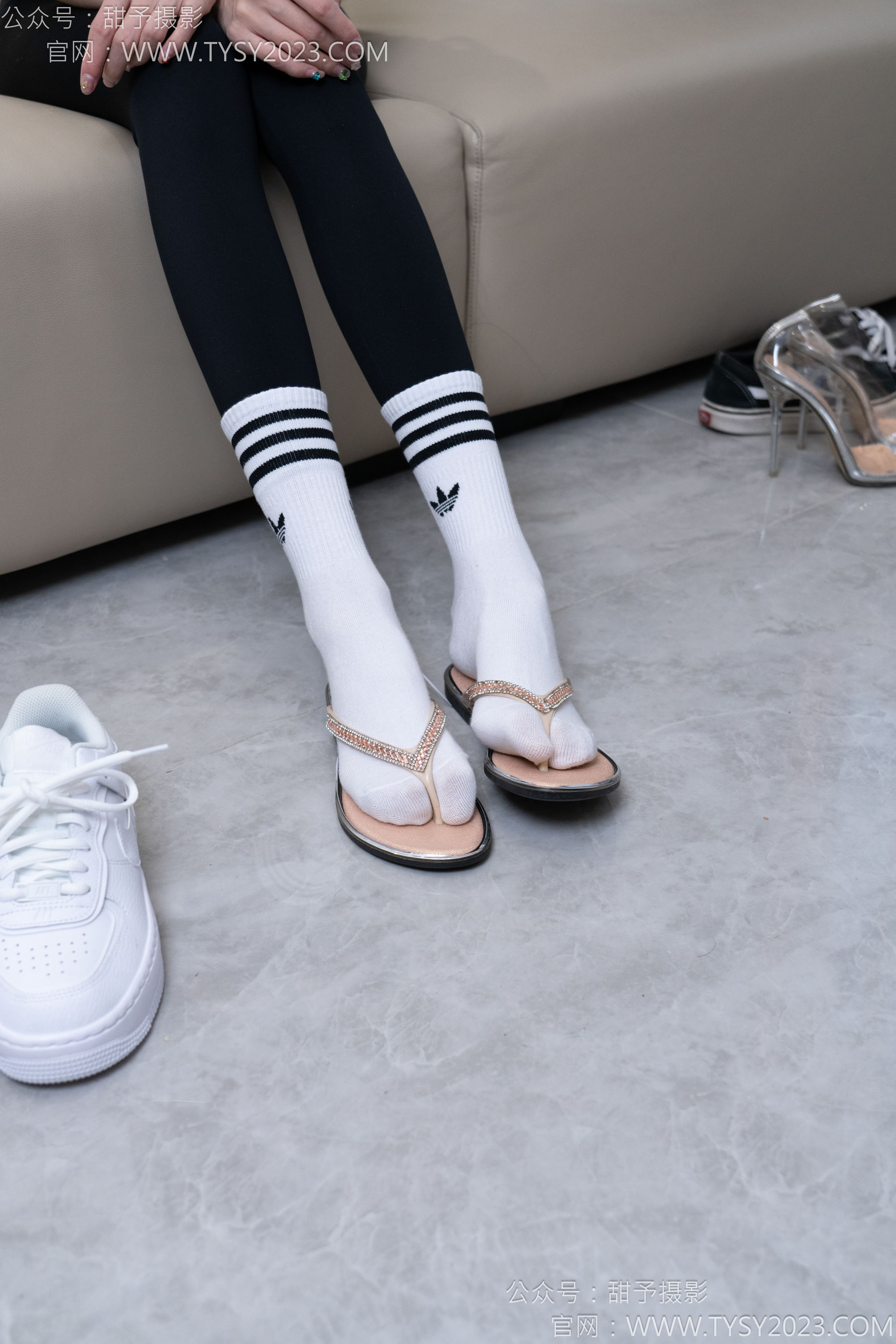 甜予摄影 No.179 珞珞 - 高跟鞋、板鞋、人字拖、白棉袜/(129P)
