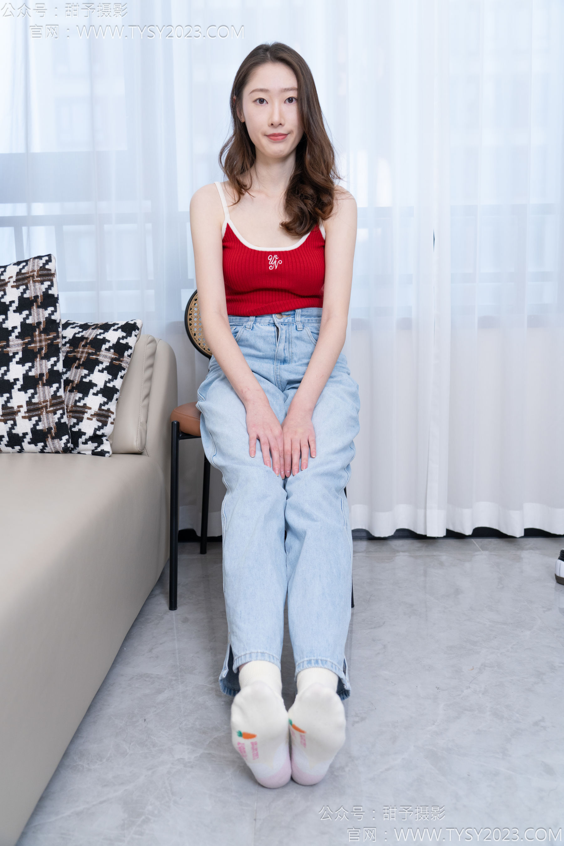 甜予摄影 No.160 番茄 - 板鞋、印花棉袜、裸足/(125P)