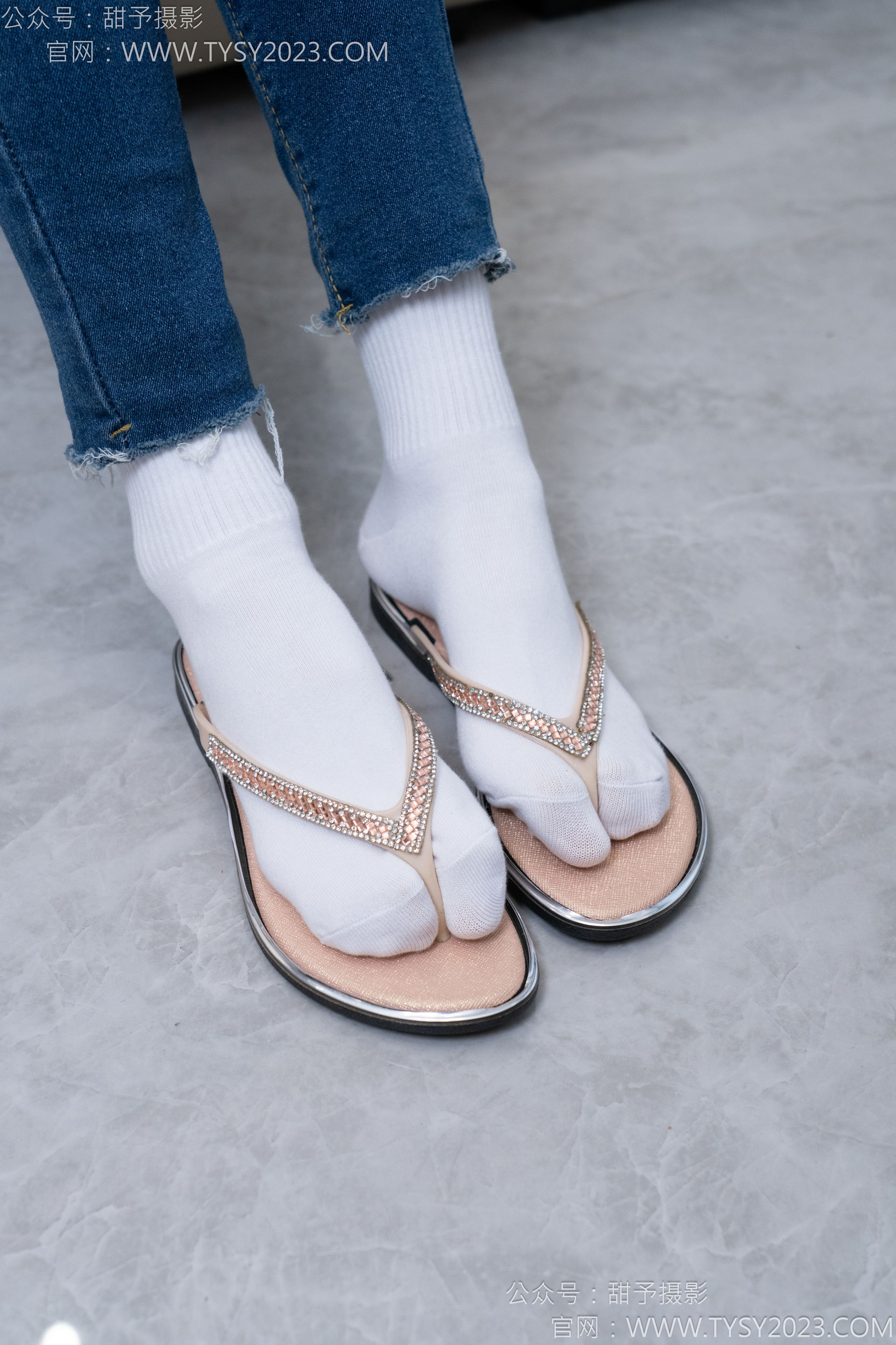 甜予摄影 No.179 珞珞 - 高跟鞋、板鞋、人字拖、白棉袜/(129P)