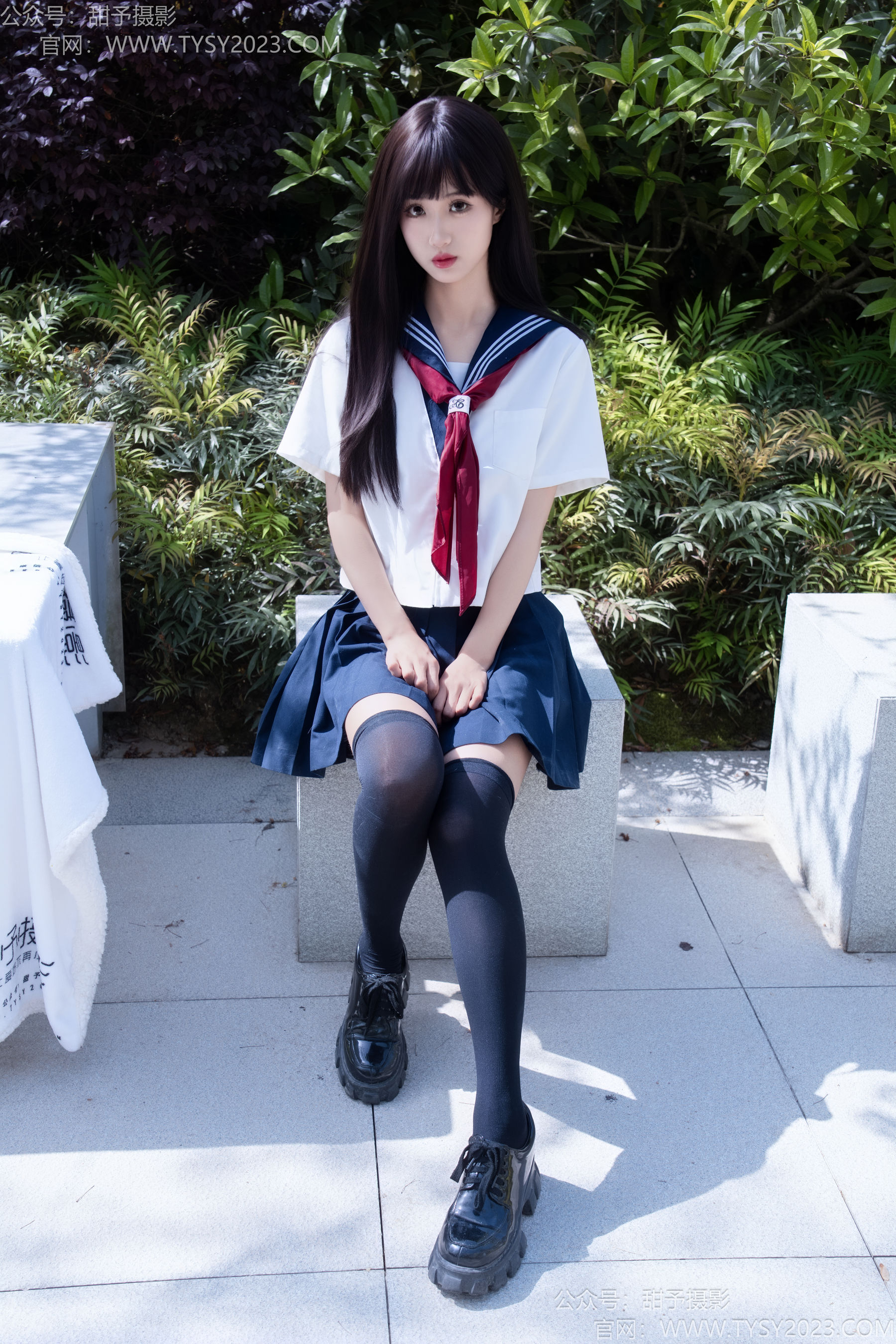 甜予摄影 No.193 小甜桃 - 皮鞋、大腿袜、裸足/(129P)