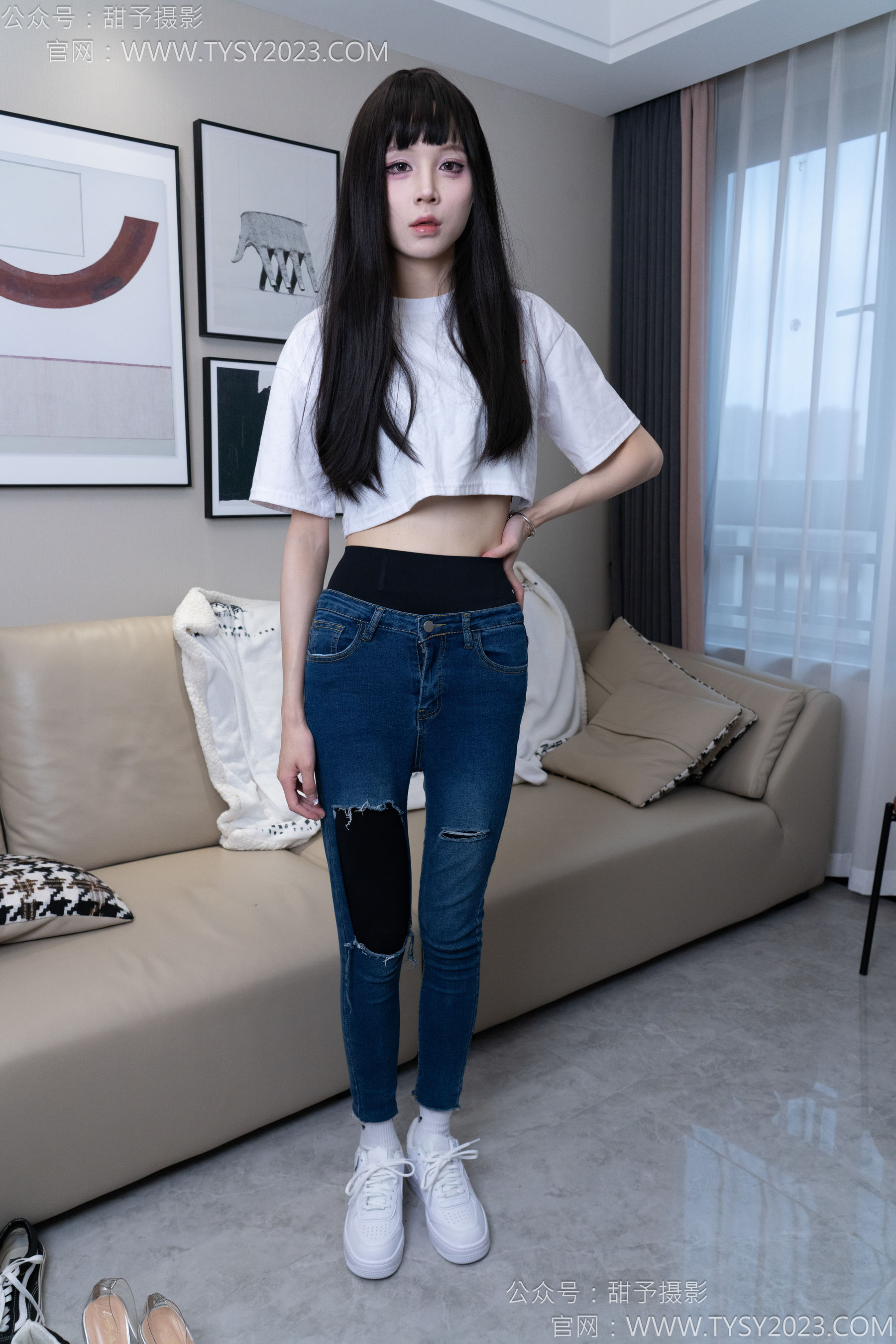 甜予摄影 No.179 珞珞 - 高跟鞋、板鞋、人字拖、白棉袜/(129P)