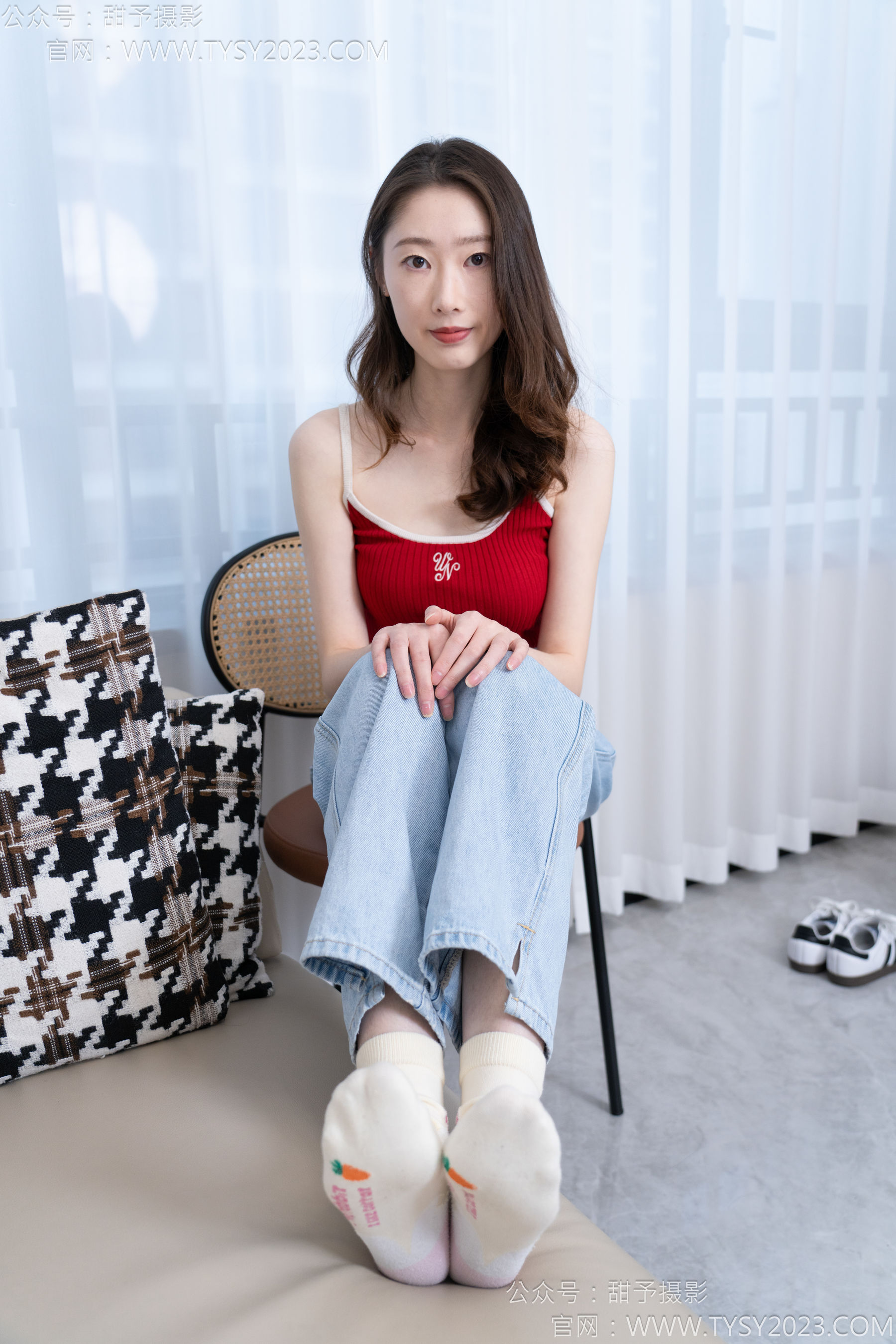 甜予摄影 No.160 番茄 - 板鞋、印花棉袜、裸足/(125P)