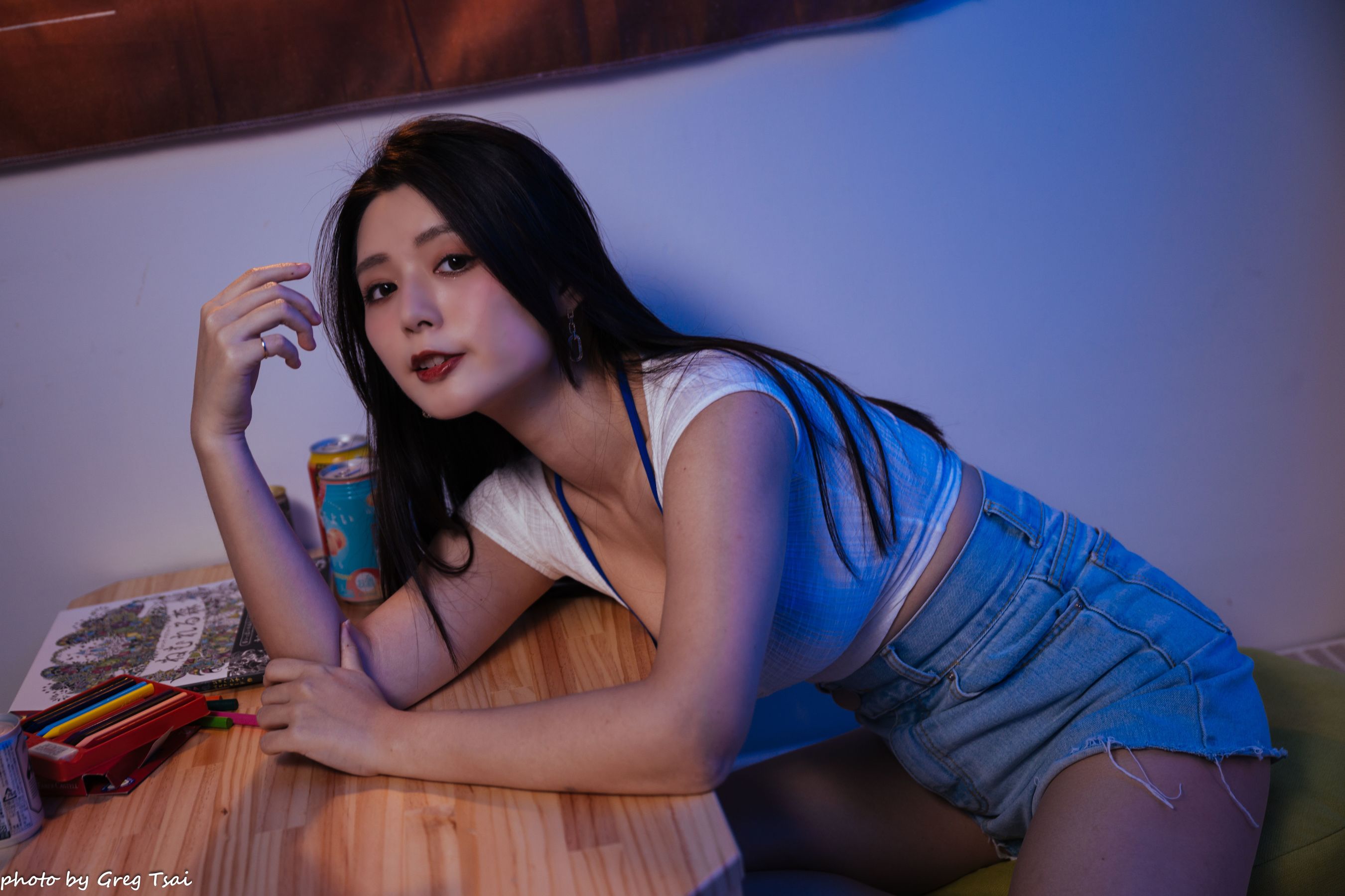 筱筱 - 牛仔热裤肉丝/(78P)