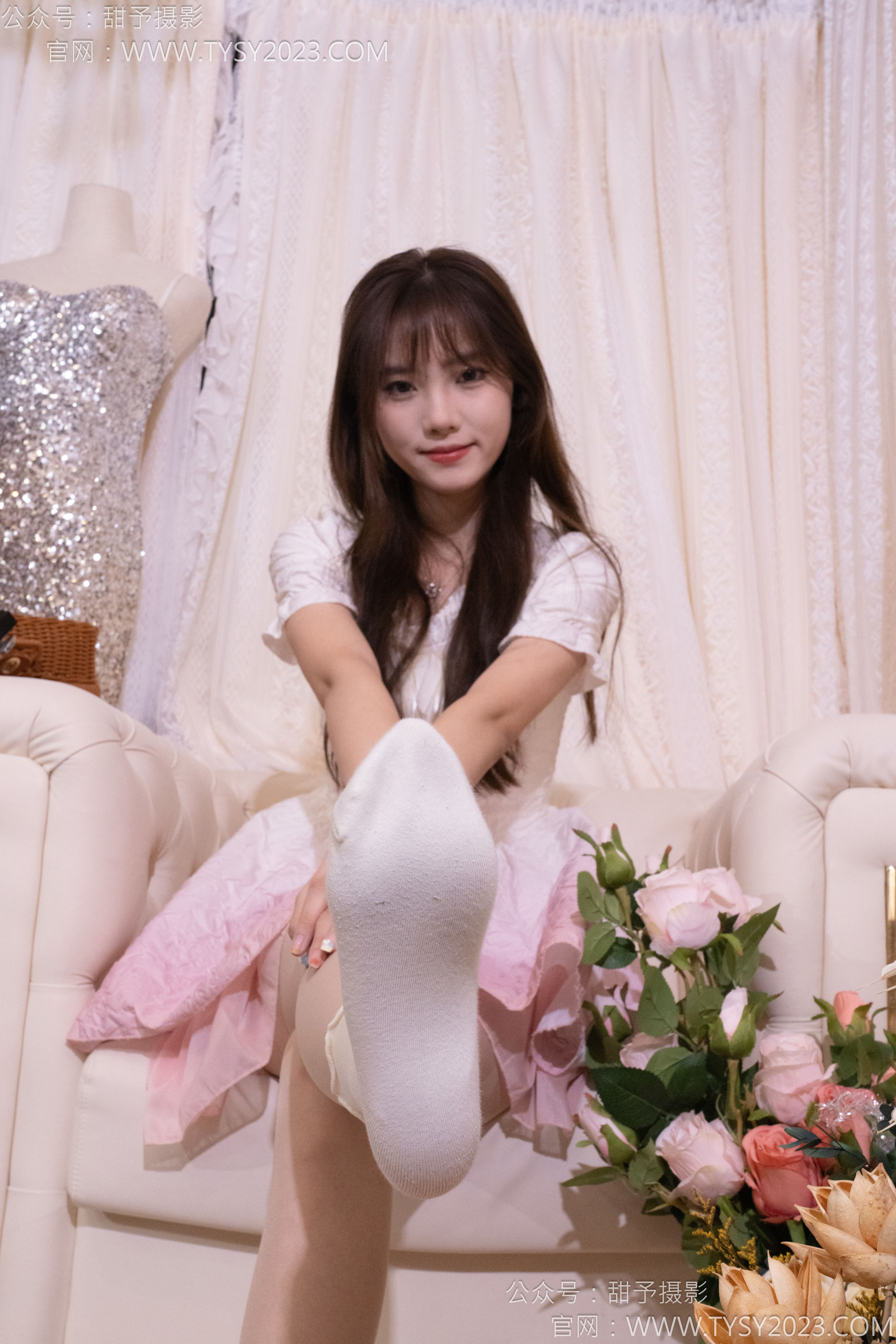 甜予摄影 No.177 璇璇 - 板鞋、白棉袜、薄肉丝/(129P)