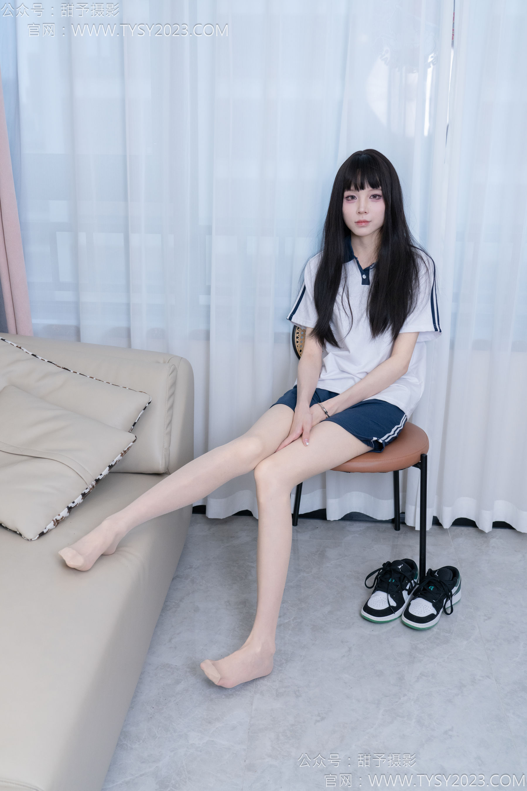 甜予摄影 No.176 珞珞 - 板鞋、薄肉丝/(134P)