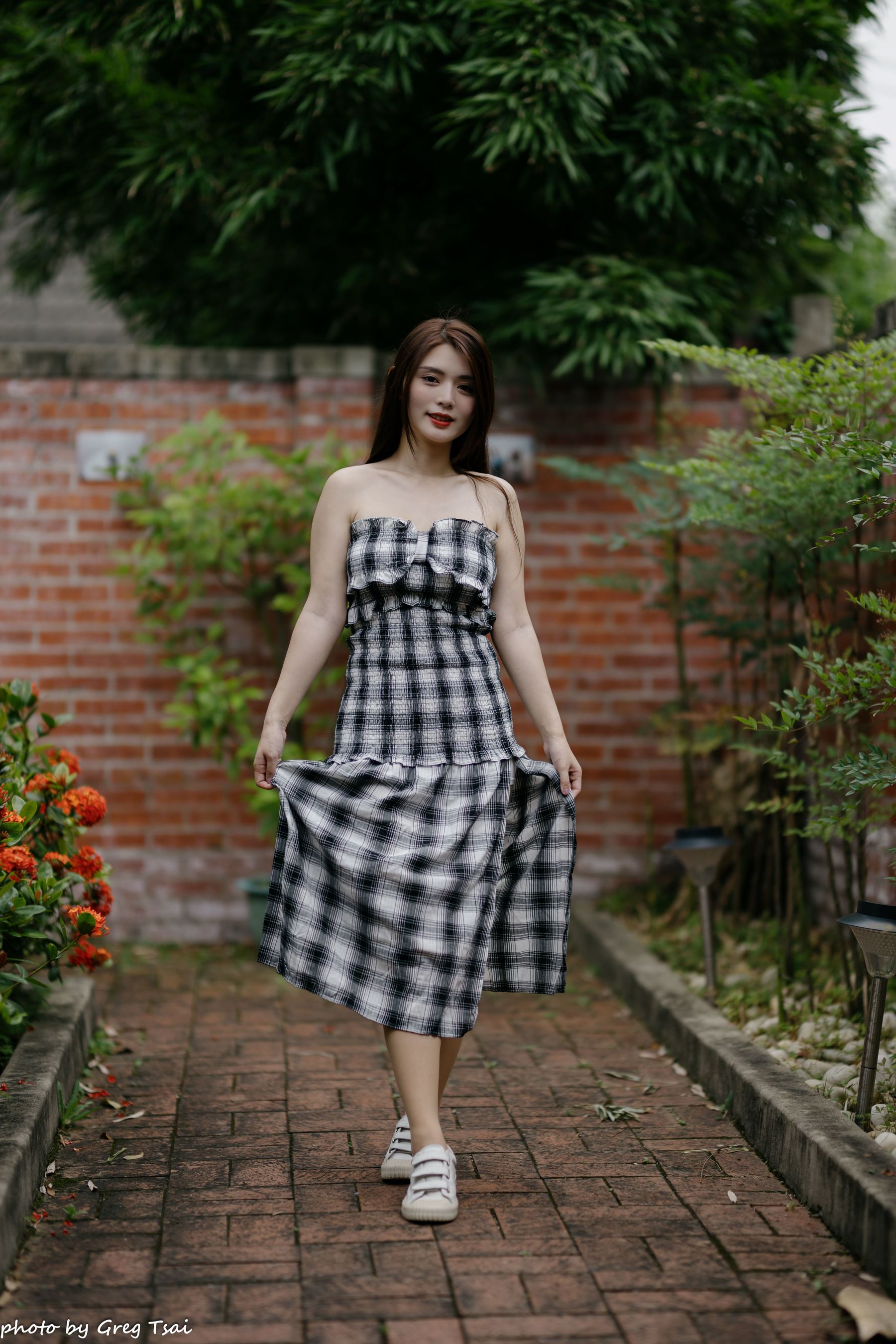 筱筱 - 桃园 格子裙/(119P)