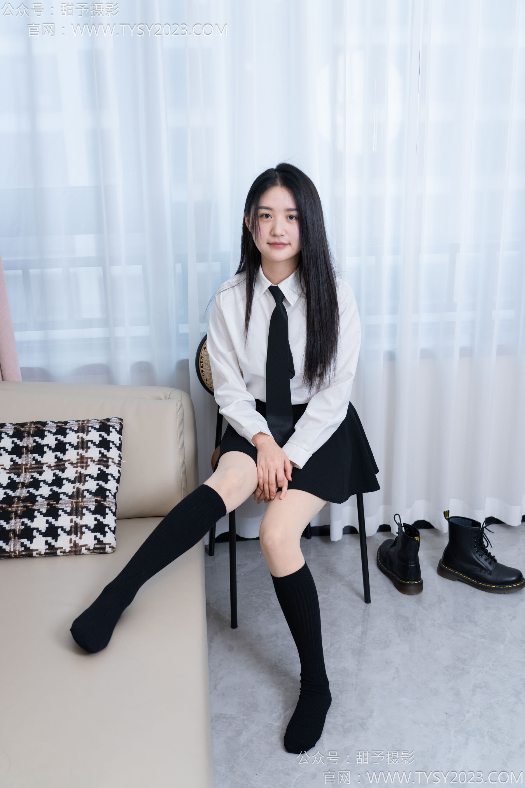 甜予摄影 No.168 澜澜 - 短靴、小腿袜、肉丝/(165P)