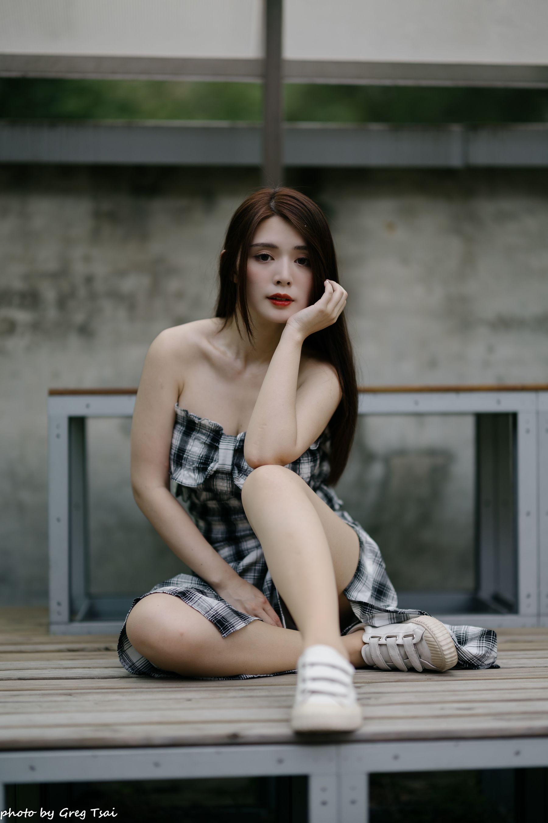 筱筱 - 桃园 格子裙/(119P)