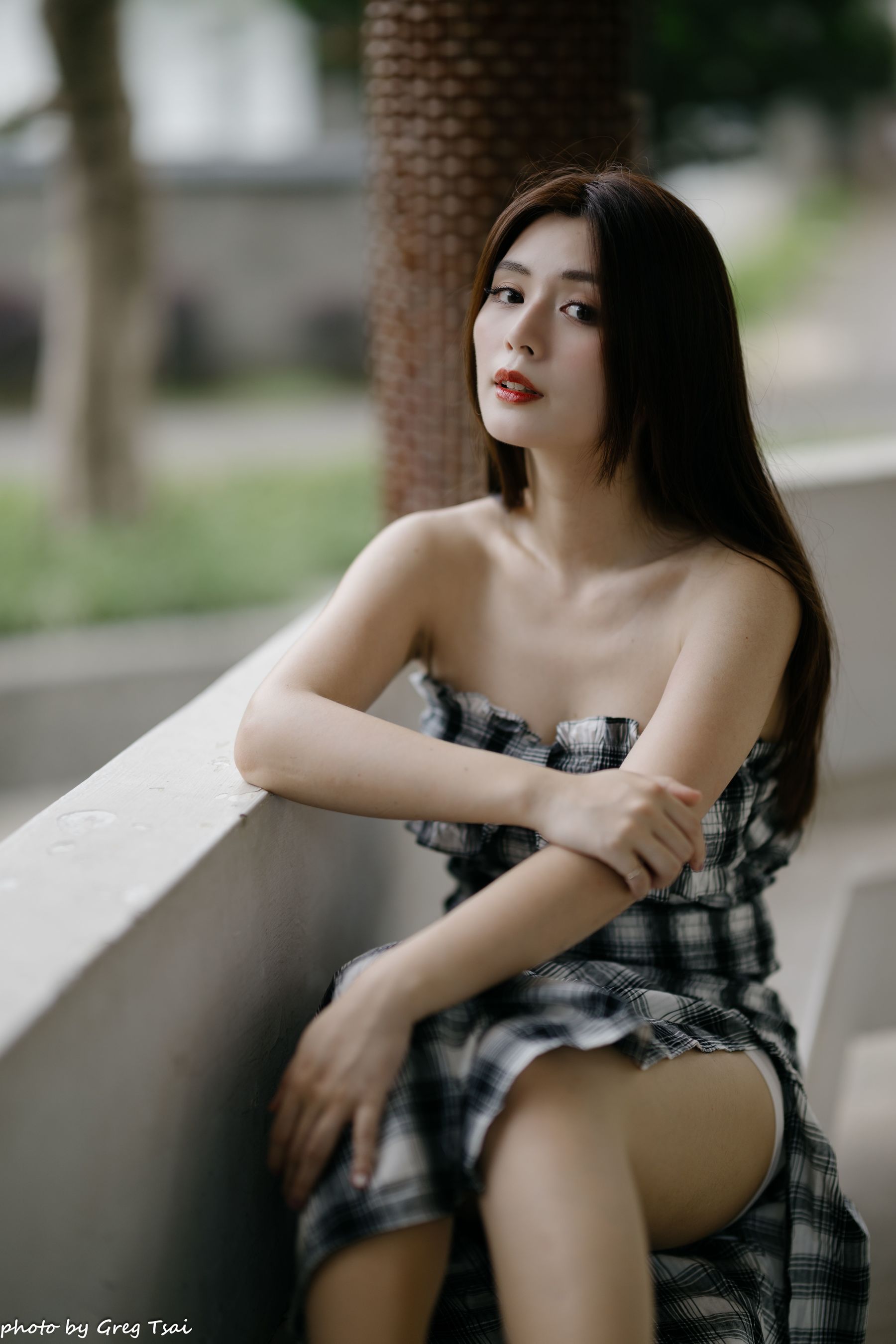 筱筱 - 桃园 格子裙/(119P)