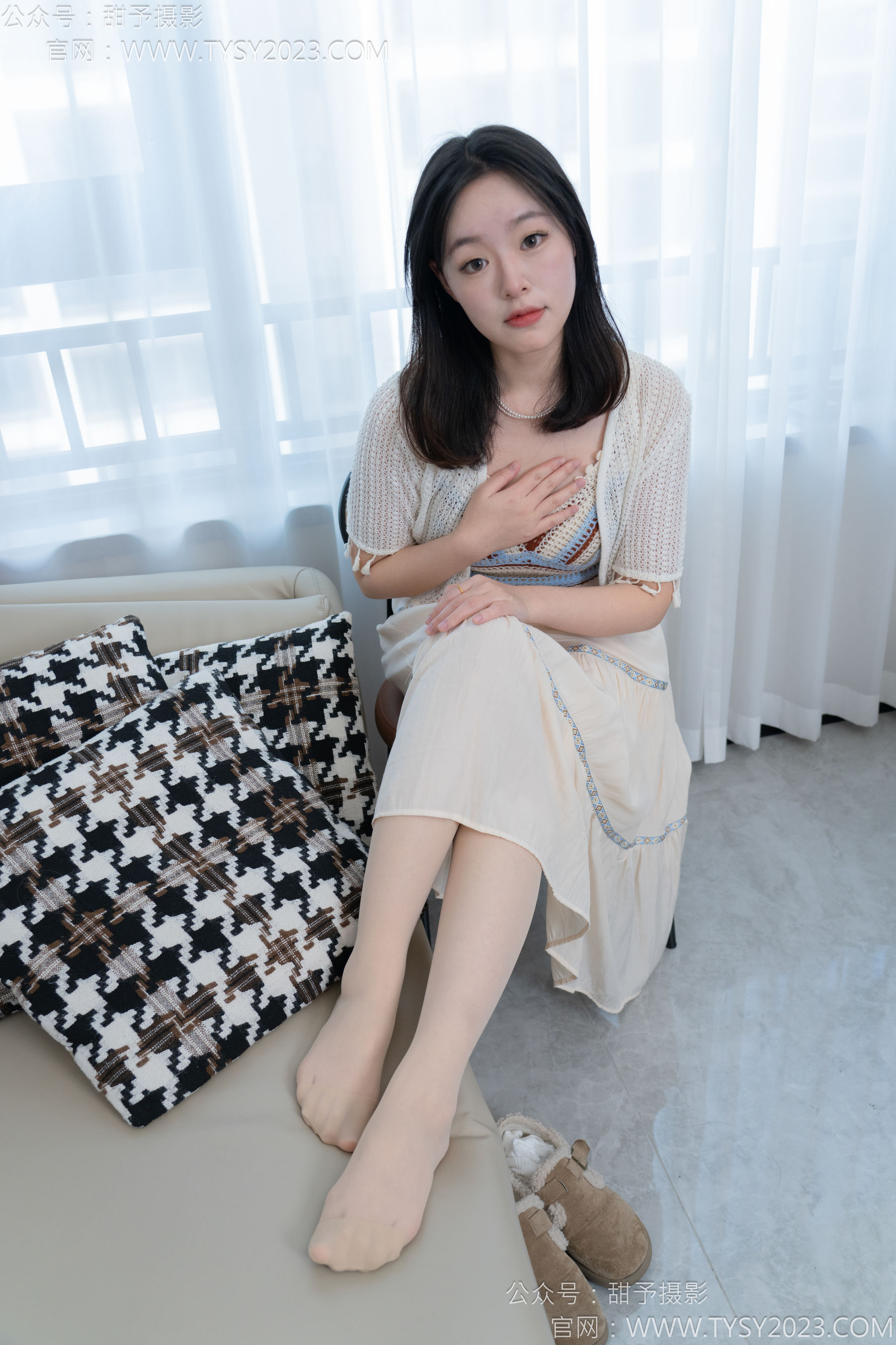 甜予摄影 No.173 小葵 - 棉鞋、白棉袜、薄肉丝/(135P)