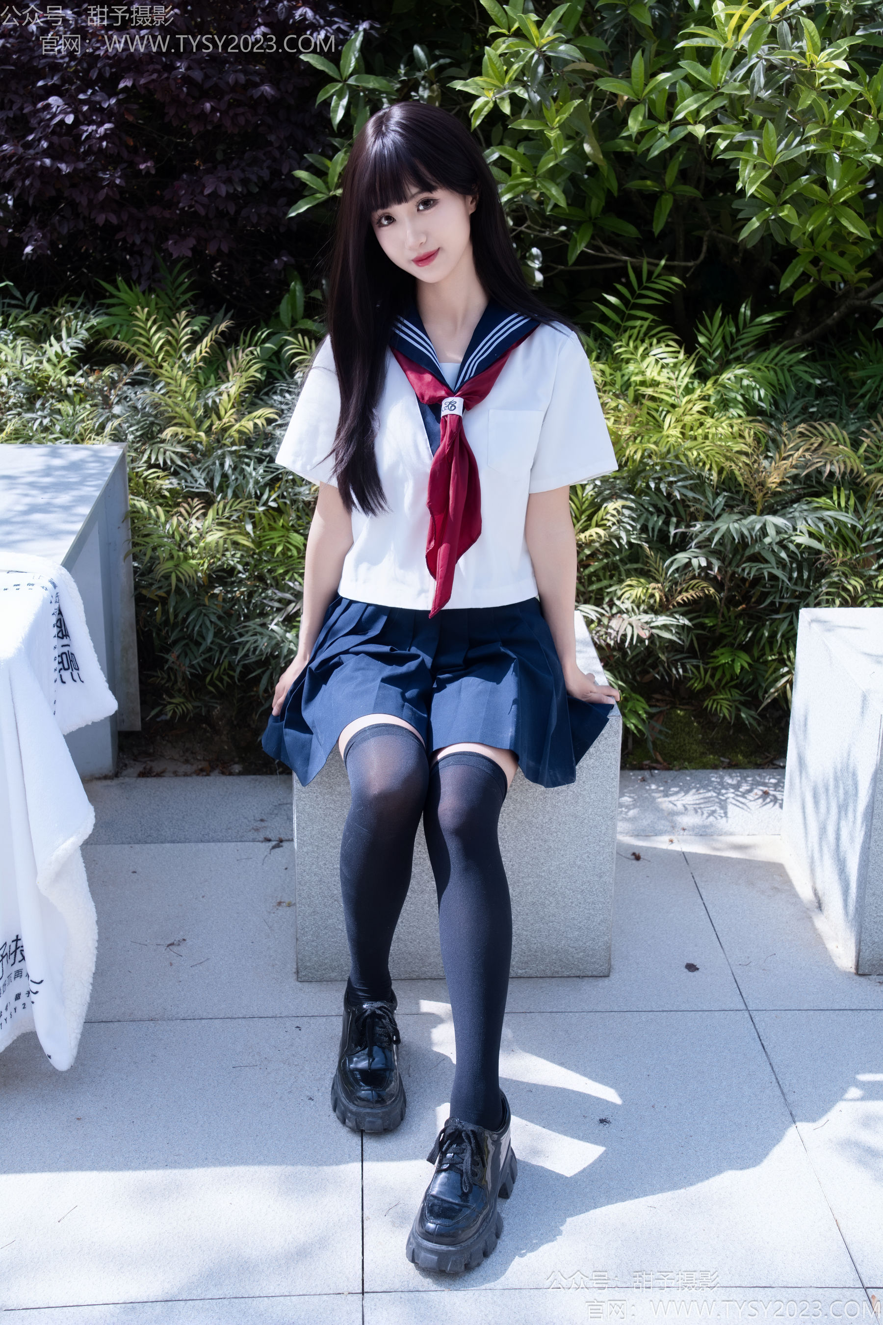 甜予摄影 No.193 小甜桃 - 皮鞋、大腿袜、裸足/(129P)