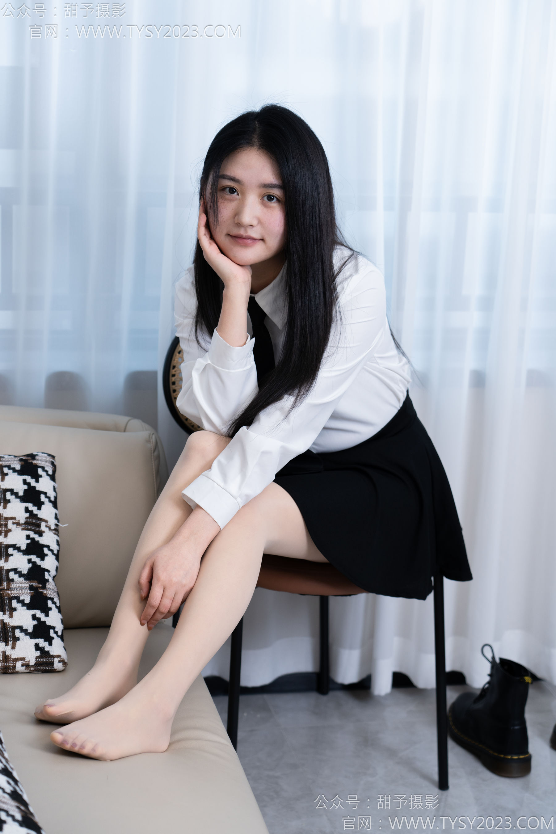 甜予摄影 No.168 澜澜 - 短靴、小腿袜、肉丝/(165P)