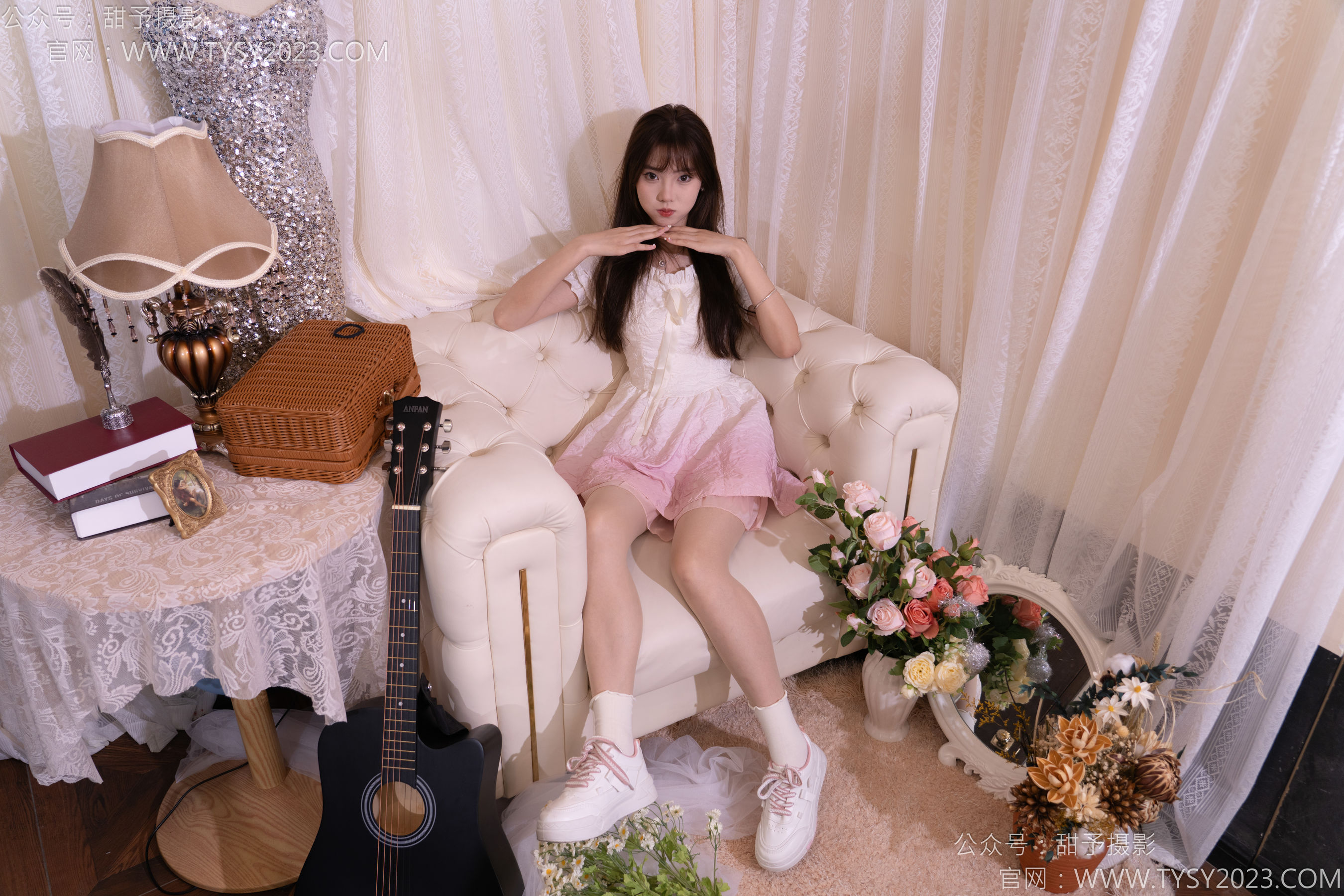 甜予摄影 No.177 璇璇 - 板鞋、白棉袜、薄肉丝/(129P)