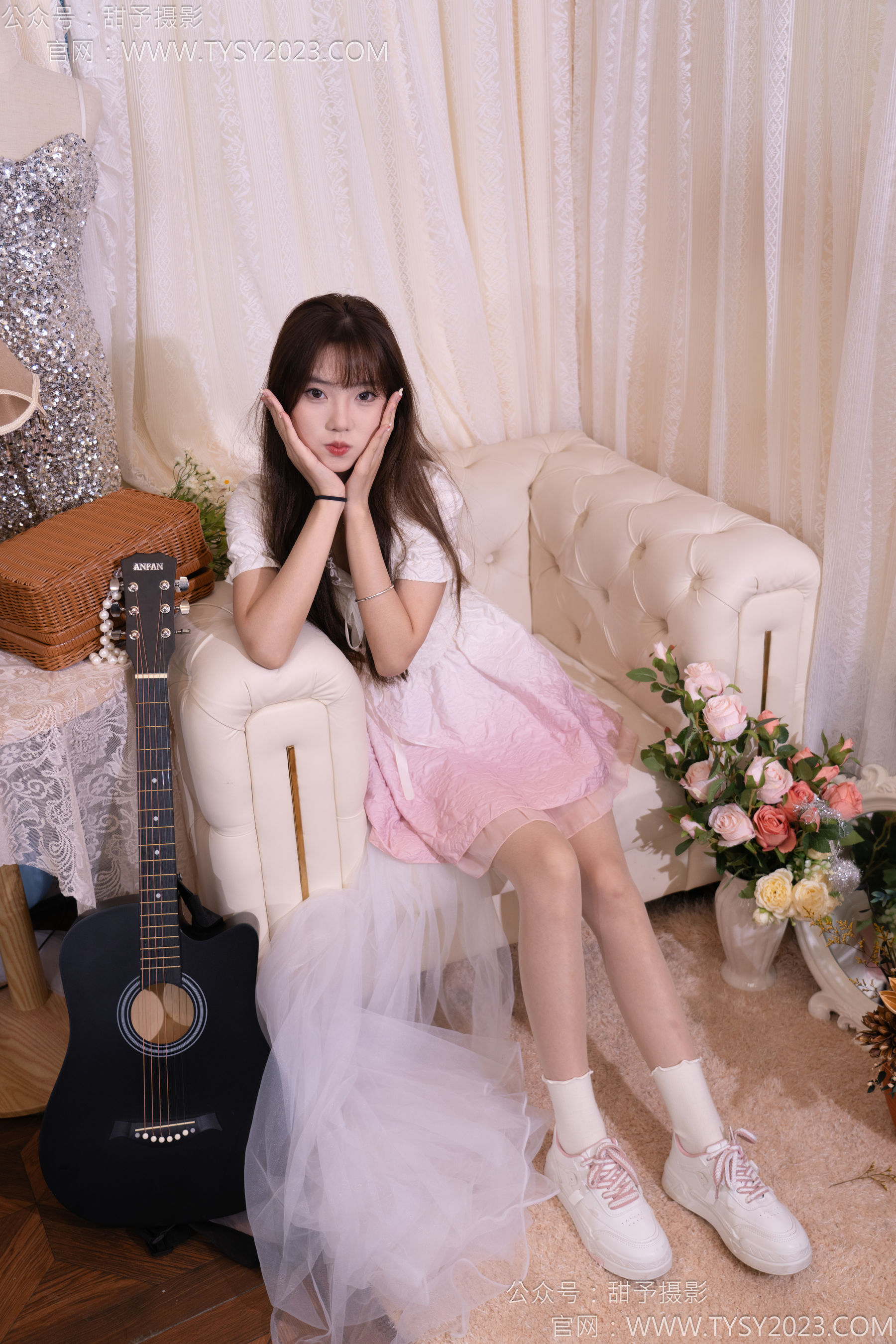 甜予摄影 No.177 璇璇 - 板鞋、白棉袜、薄肉丝/(129P)