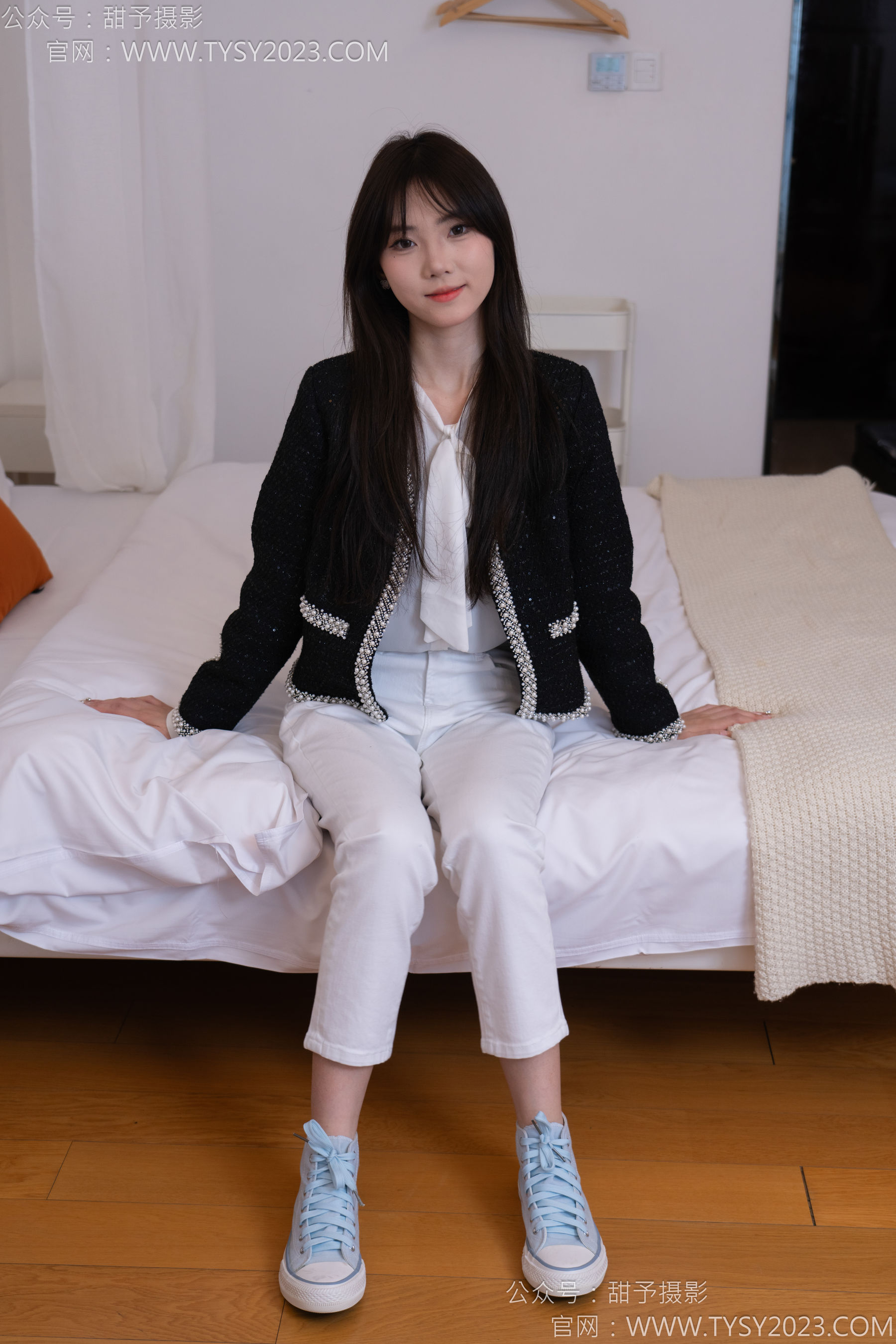 甜予摄影 No.171 璇璇 - 帆布鞋、白棉袜、抖腿剧情/(151P)