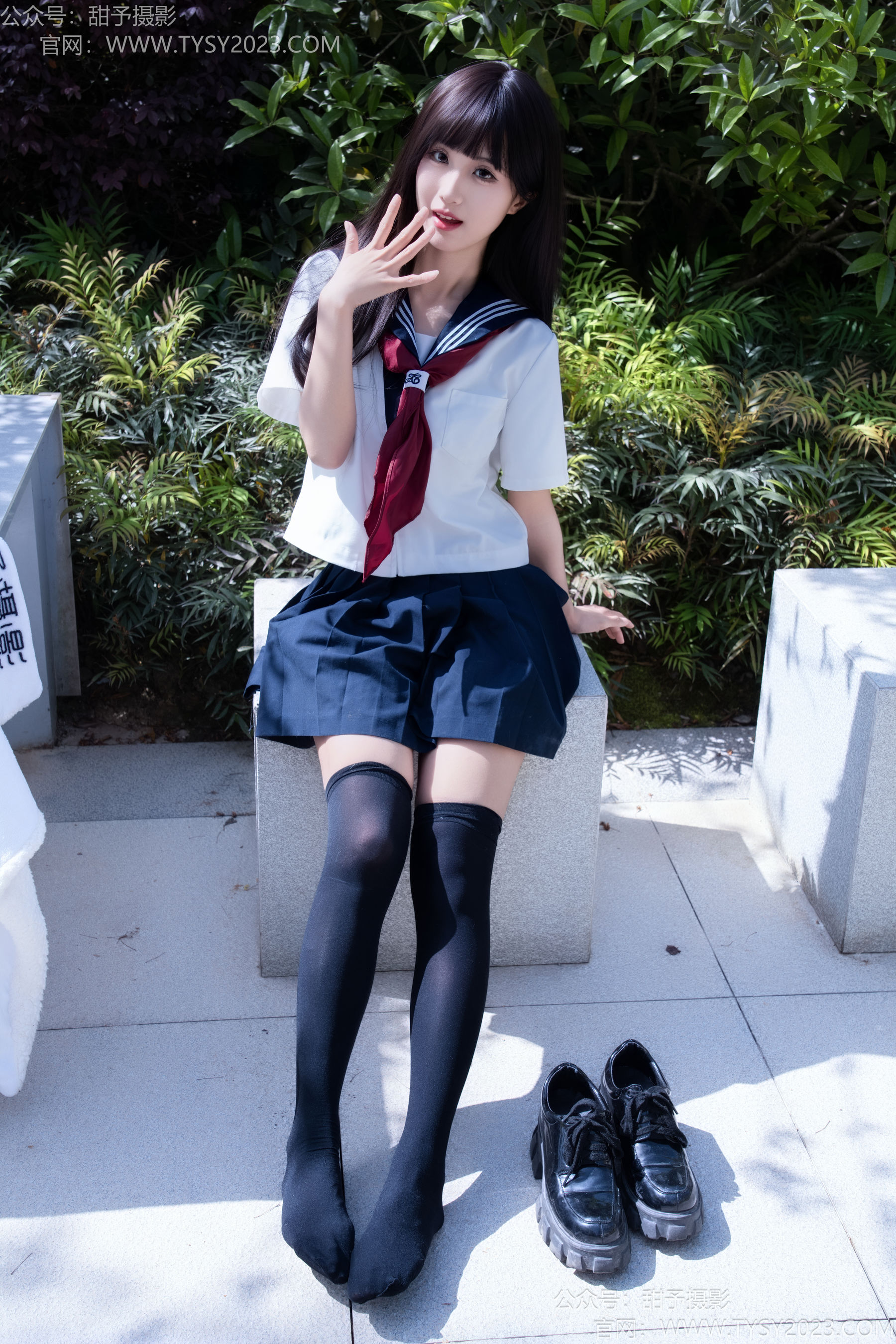甜予摄影 No.193 小甜桃 - 皮鞋、大腿袜、裸足/(129P)