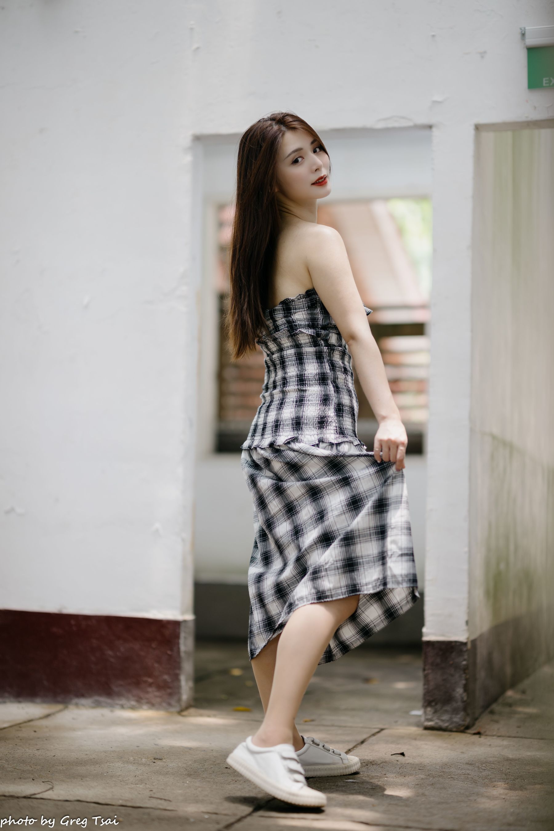 筱筱 - 桃园 格子裙/(119P)